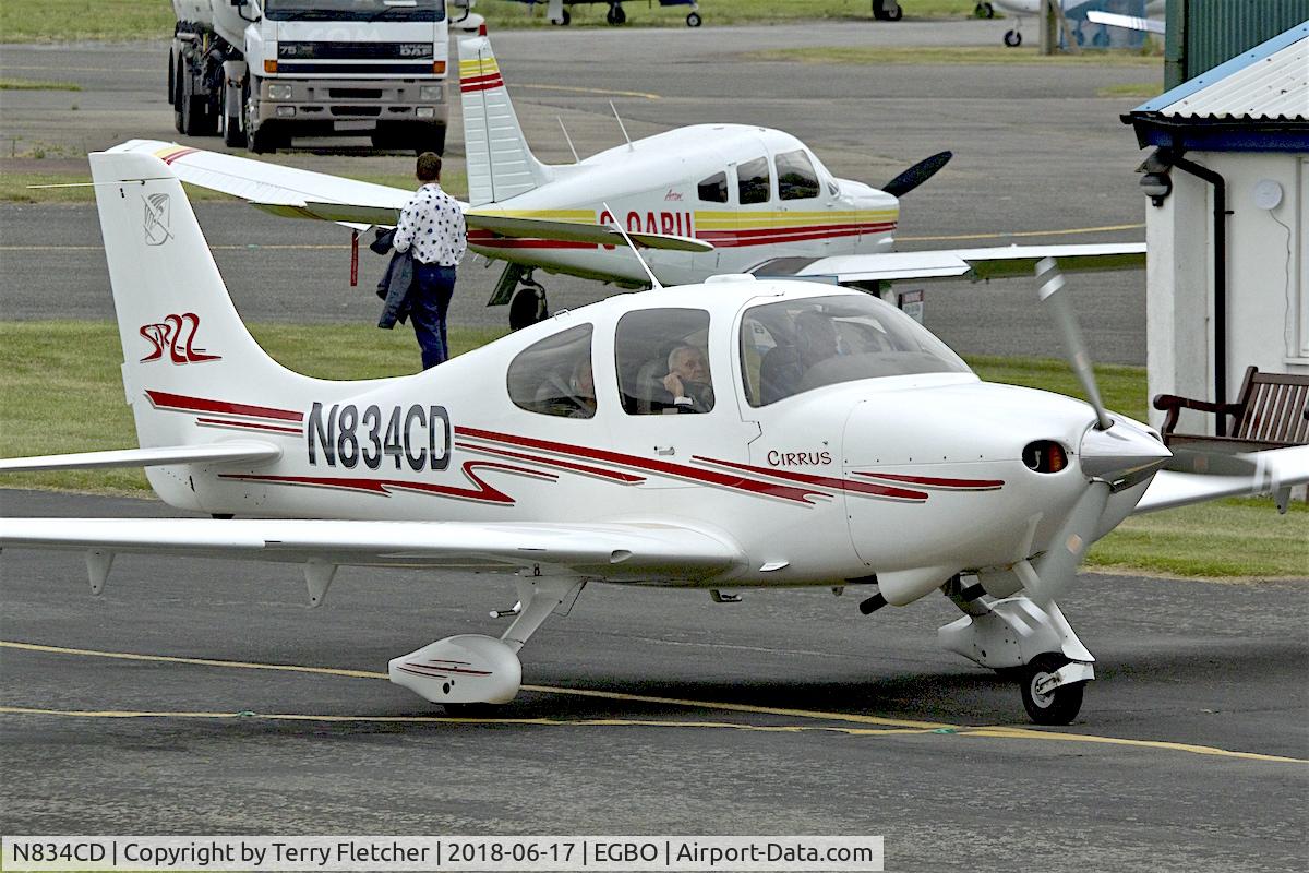 N834CD, 2002 Cirrus SR22 C/N 0168, Participating in 2018 Project Propellor at Wolverhampton Halfpenny Green Airport