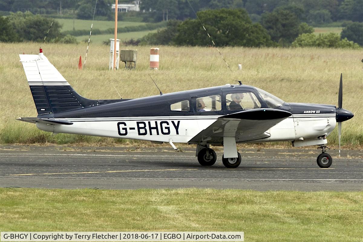 G-BHGY, 1973 Piper PA-28R-200-2 Cherokee Arrow II C/N 28R-7435086, Participating in 2018 Project Propellor at Wolverhampton Halfpenny Green Airport