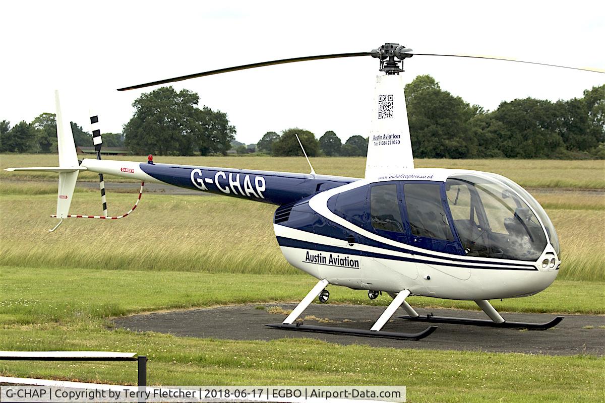 G-CHAP, 1997 Robinson R44 Astro C/N 0326, at Wolverhampton Halfpenny Green Airport
