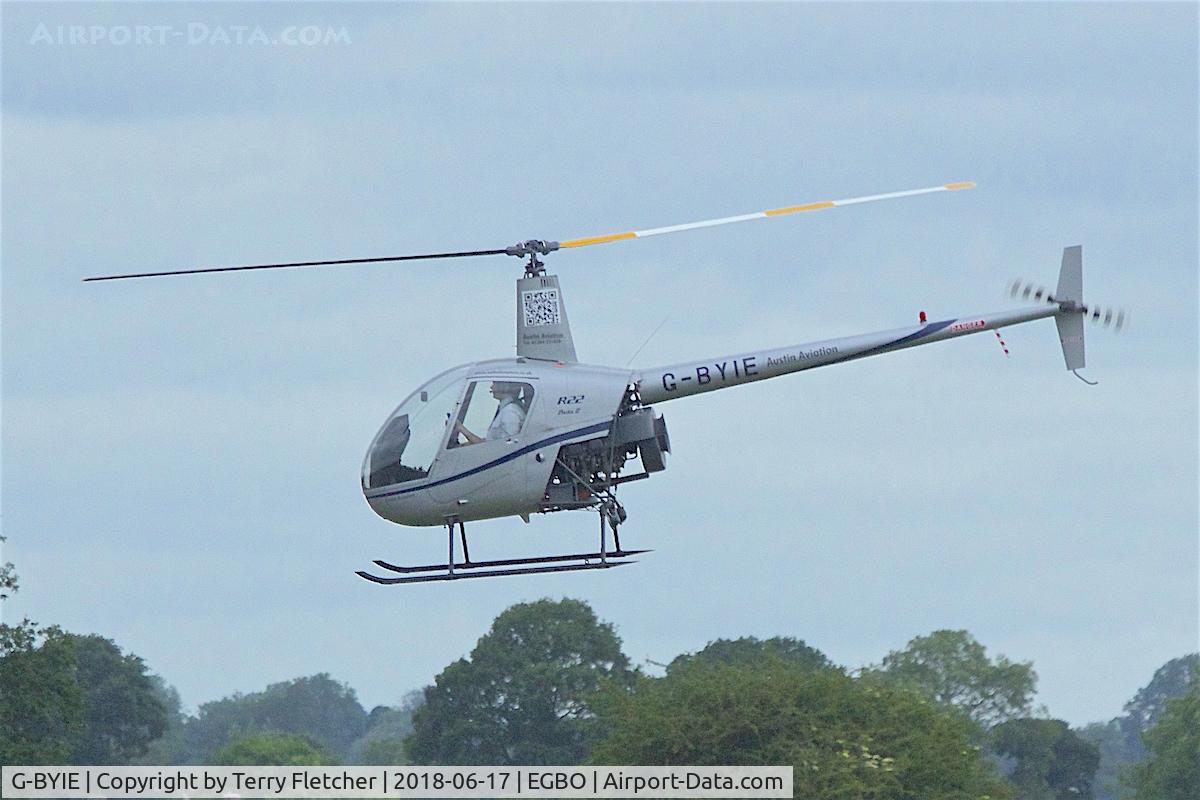 G-BYIE, 1999 Robinson R22 Beta C/N 2933, at Wolverhampton Halfpenny Green Airport