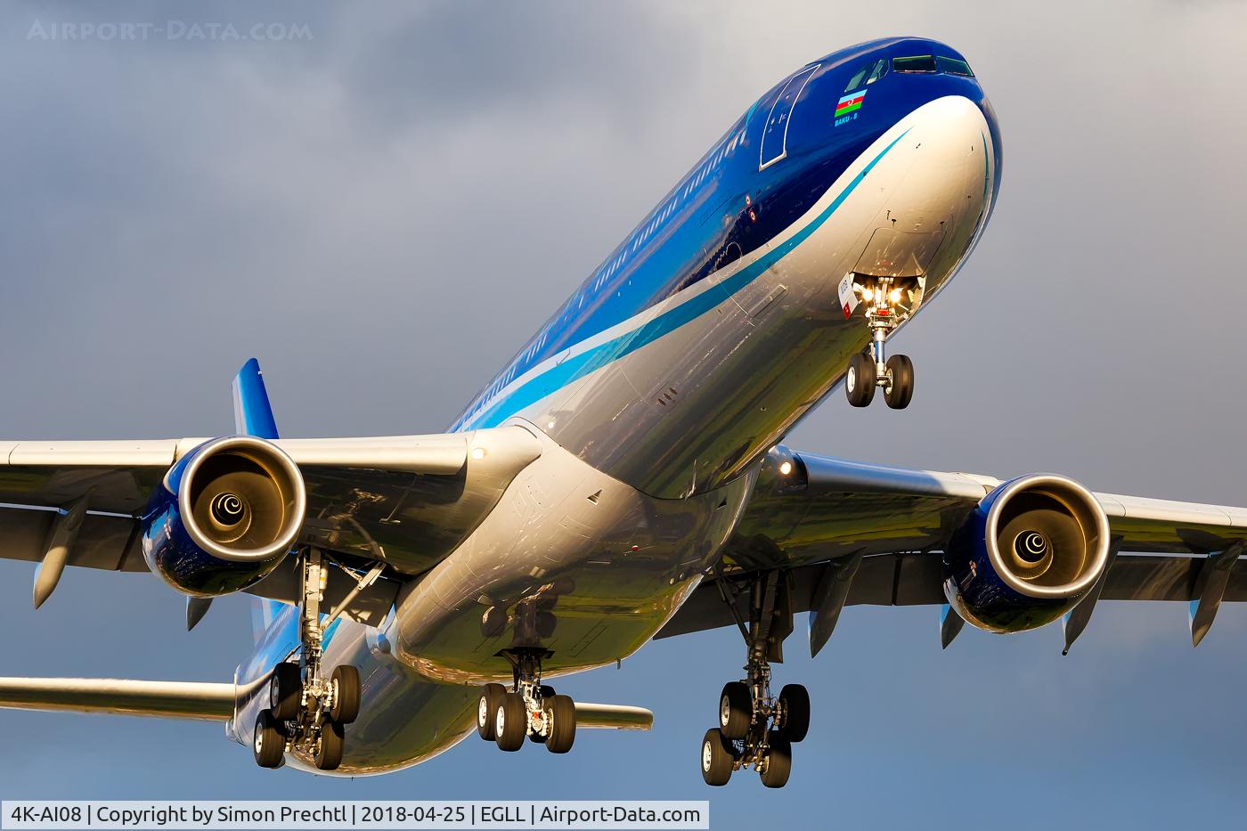 4K-AI08, 2006 Airbus A340-642 C/N 779, 4K-AI08 @ London-Heathrow Intl. Airport