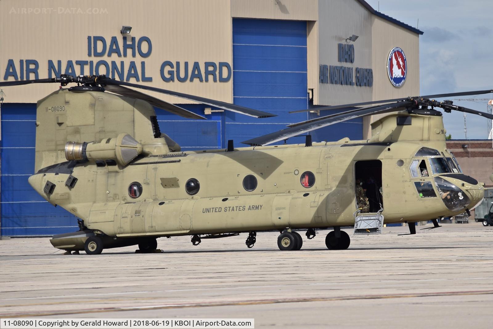 11-08090, 2011 Boeing CH-47F Chinook C/N M8090, Parked on the Idaho ANG ramp.