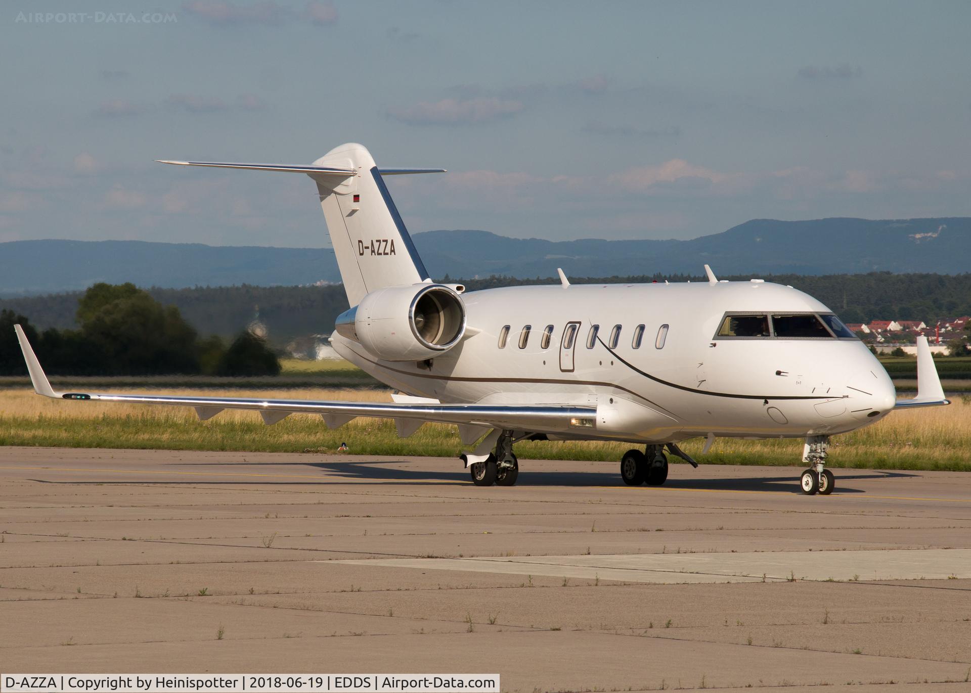D-AZZA, 2013 Bombardier Challenger 605 (CL-600-2B16) C/N 5968, D-AZZA at Stuttgart Airport.
