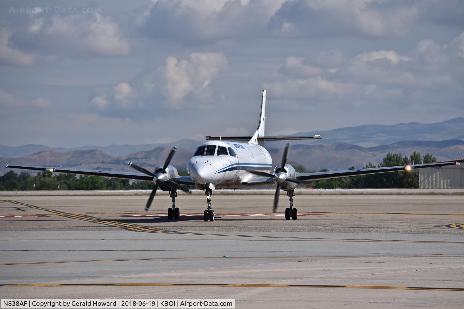 N838AF, 1989 Fairchild SA-227AC Metro III C/N AC738, Turning off RWY 28L.