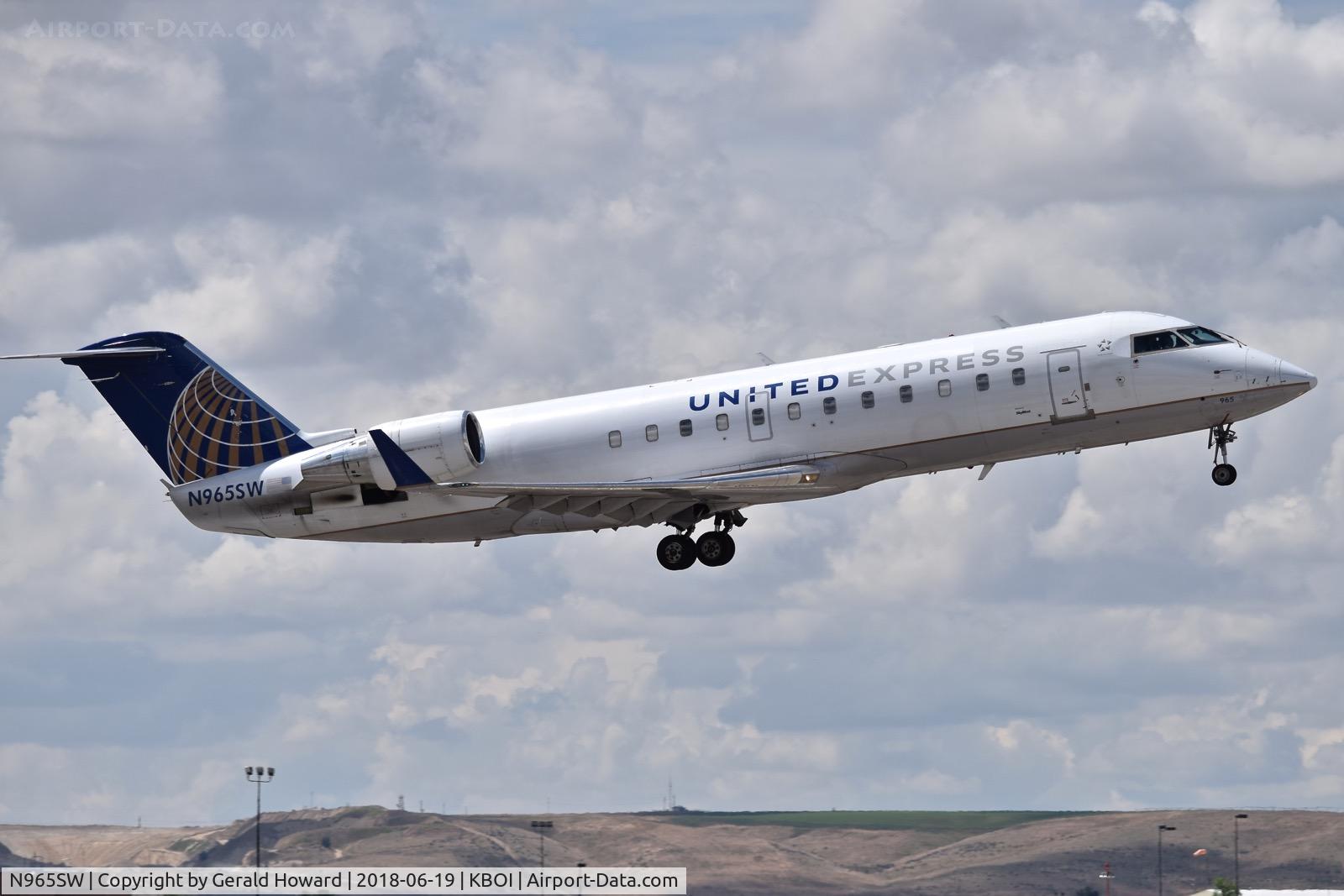 N965SW, 2003 Bombardier CRJ-200ER (CL-600-2B19) C/N 7871, Departing RWY 28R.