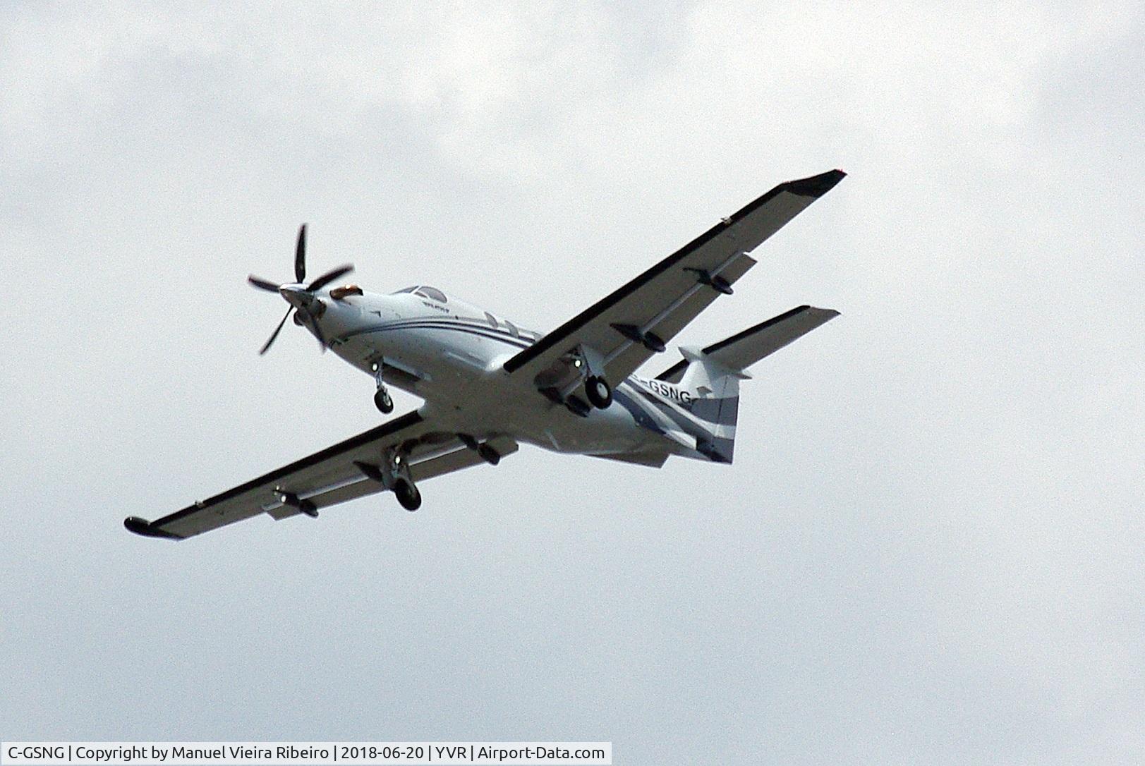 C-GSNG, 2017 Pilatus PC-12/47E C/N 1680, Arrival in Vancouver YVR