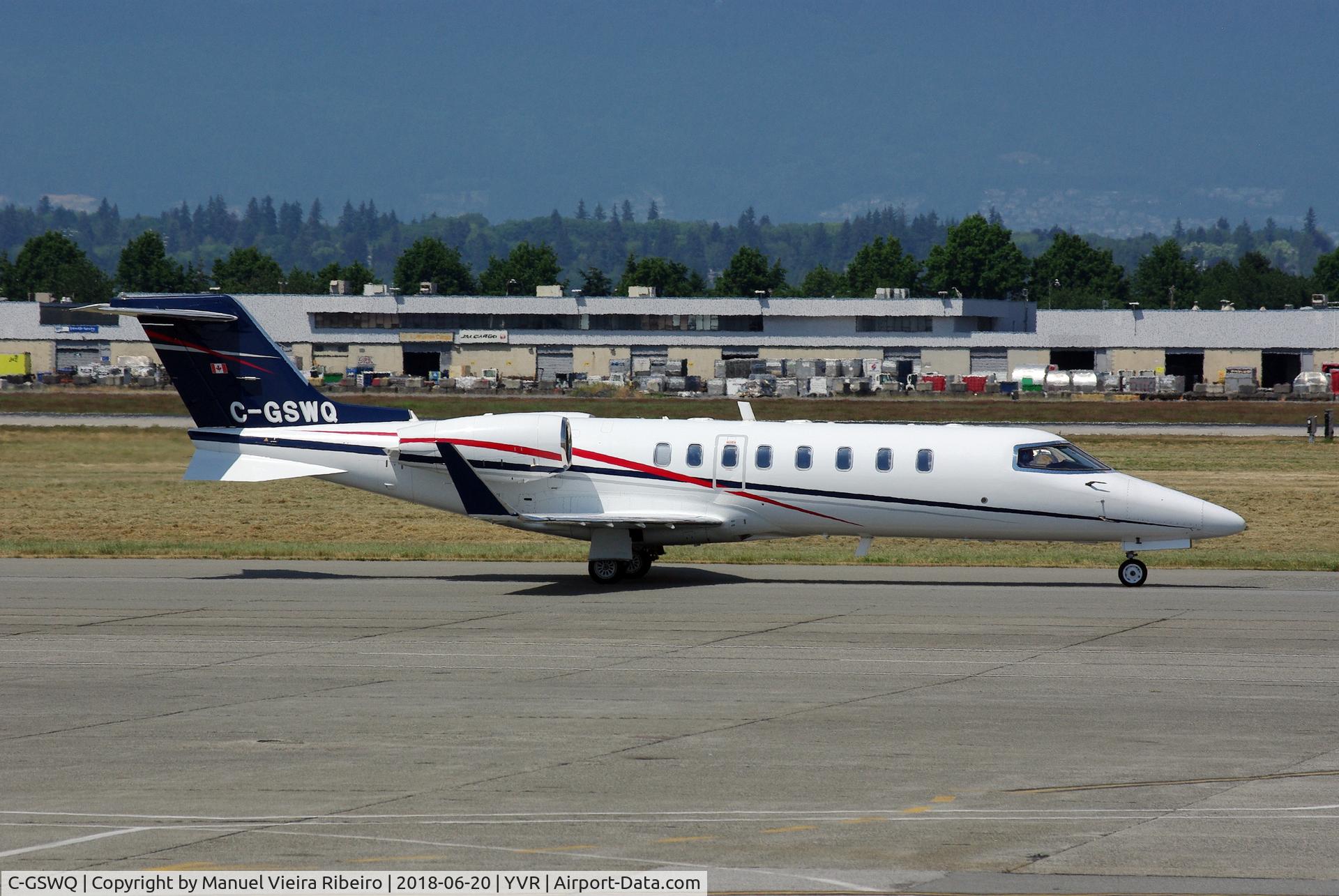 C-GSWQ, 1999 Learjet 45 C/N 022, YVR South Terminal