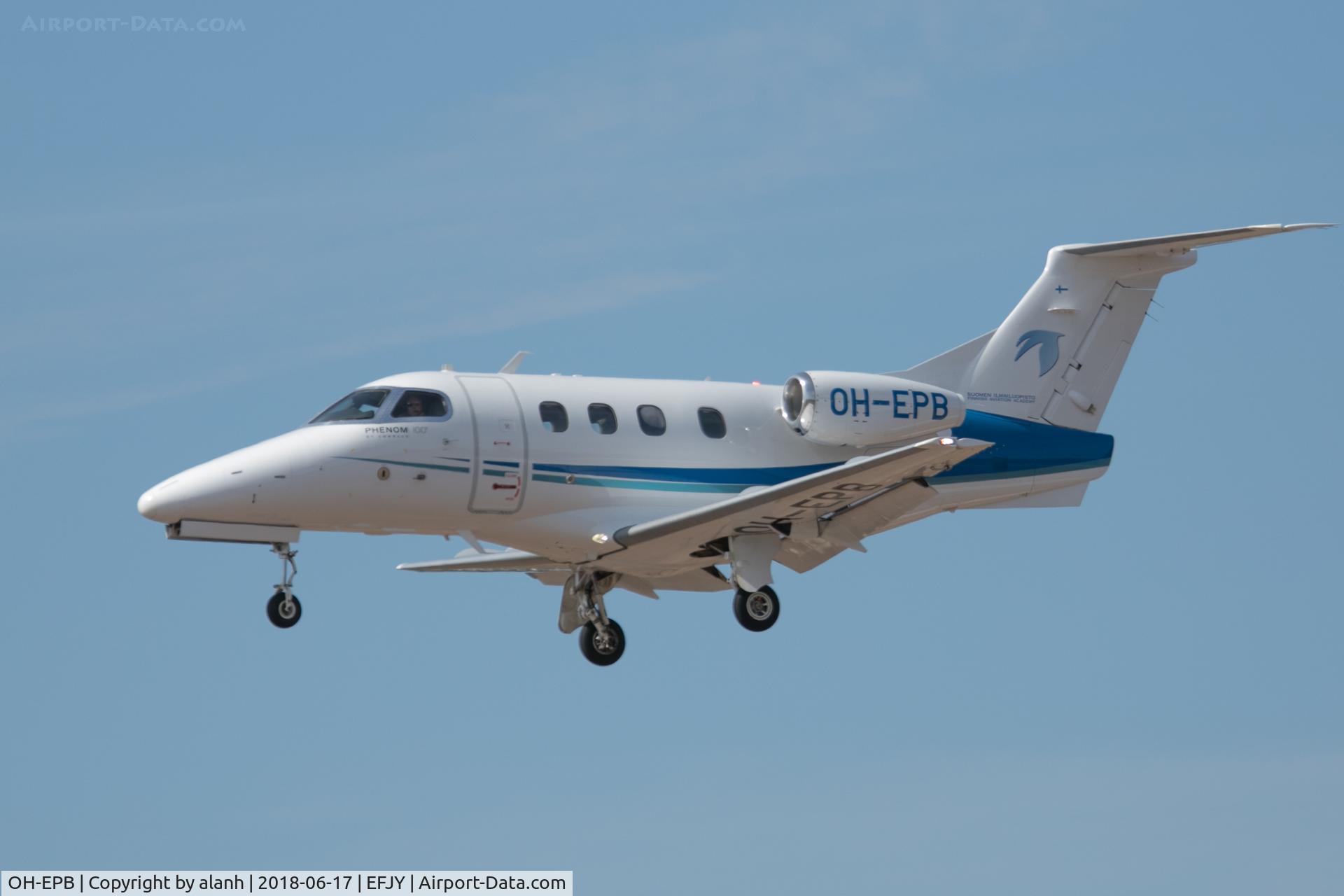 OH-EPB, 2010 Embraer EMB-500 Phenom 100 C/N 50000201, Finals after display at the 100th Anniversary of the Finnish Air Force Airshow