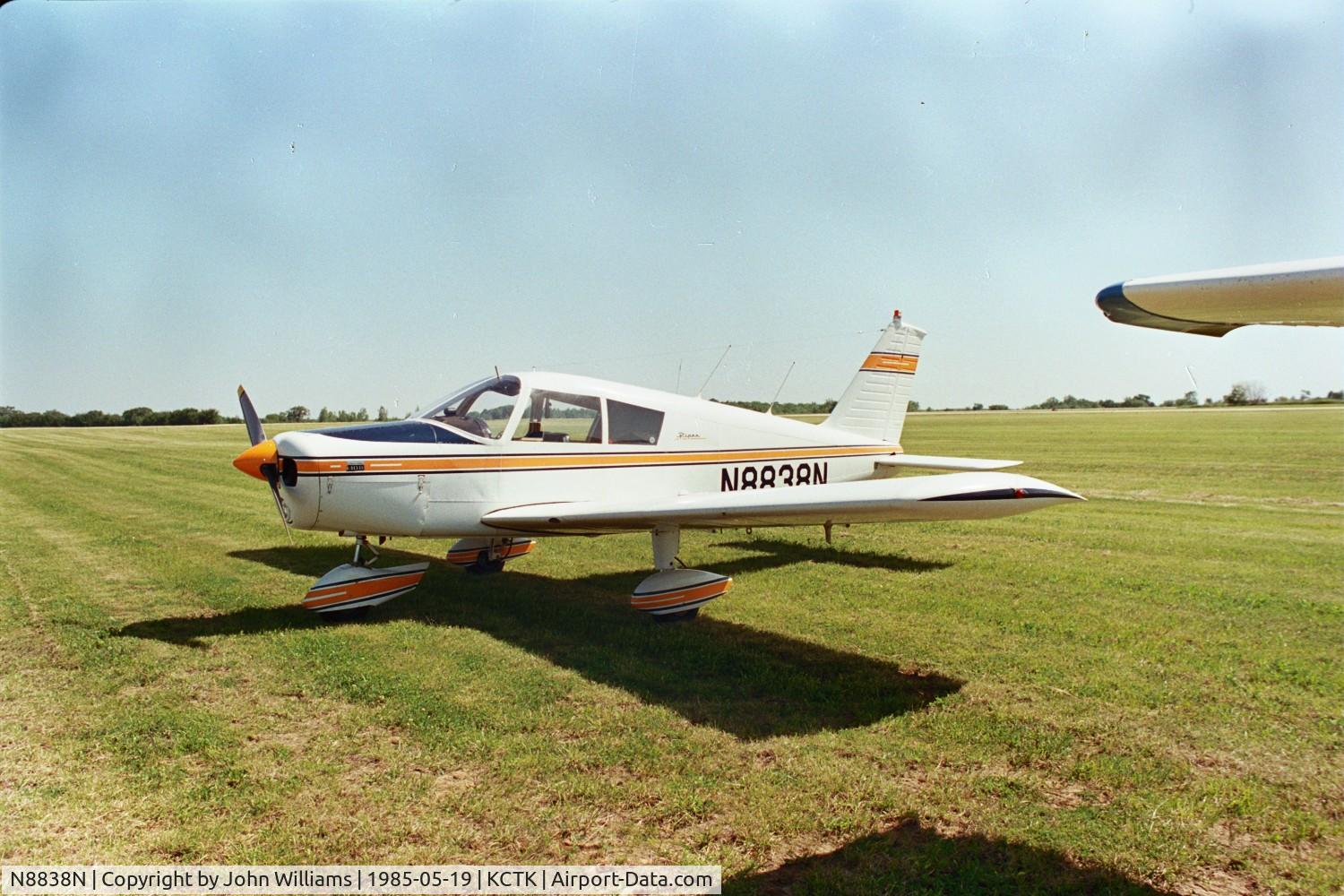 N8838N, 1969 Piper PA-28-140 C/N 28-25689, Canton, IL fly-in.  May 19,1985.