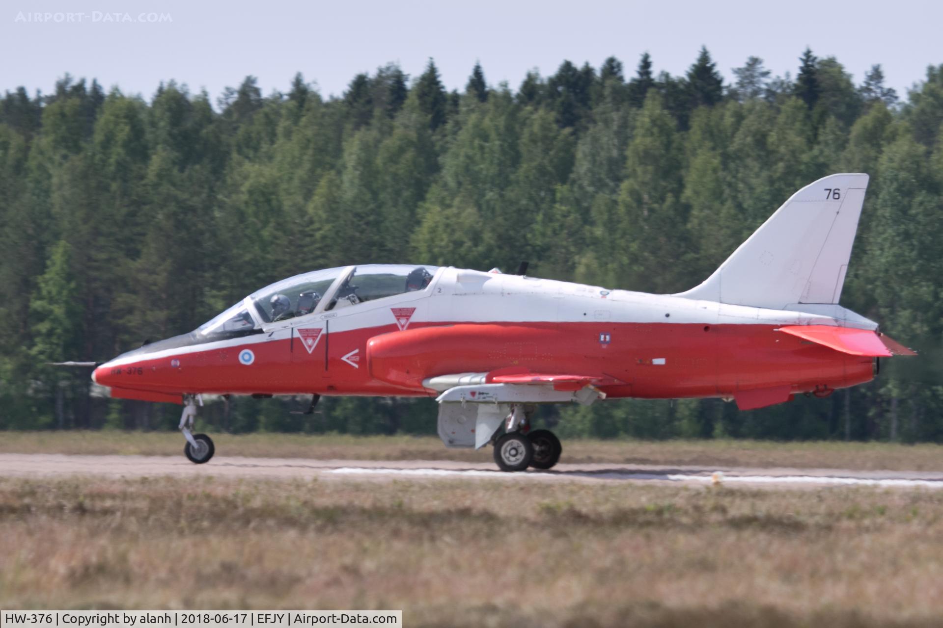 HW-376, British Aerospace Hawk T.66 C/N SW019/354, Departing to display at the 100th Anniversary of the Finnish Air Force Airshow