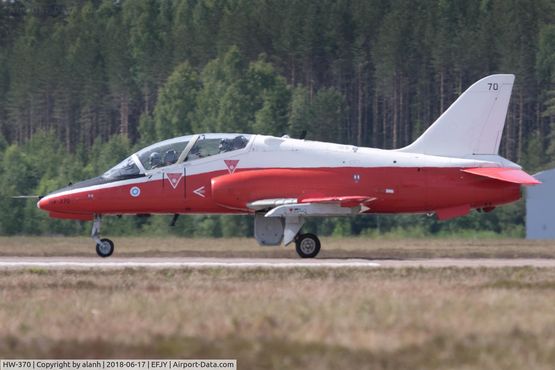 HW-370, British Aerospace Hawk T.66 C/N SW013/348, Departing to display at the 100th Anniversary of the Finnish Air Force airshow