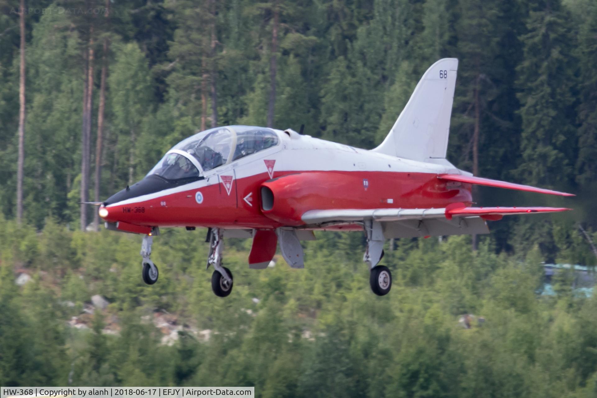 HW-368, British Aerospace Hawk T.66 C/N 346/SW011, Landing after display at the 100th Anniversary of the Finnish Air Force airshow