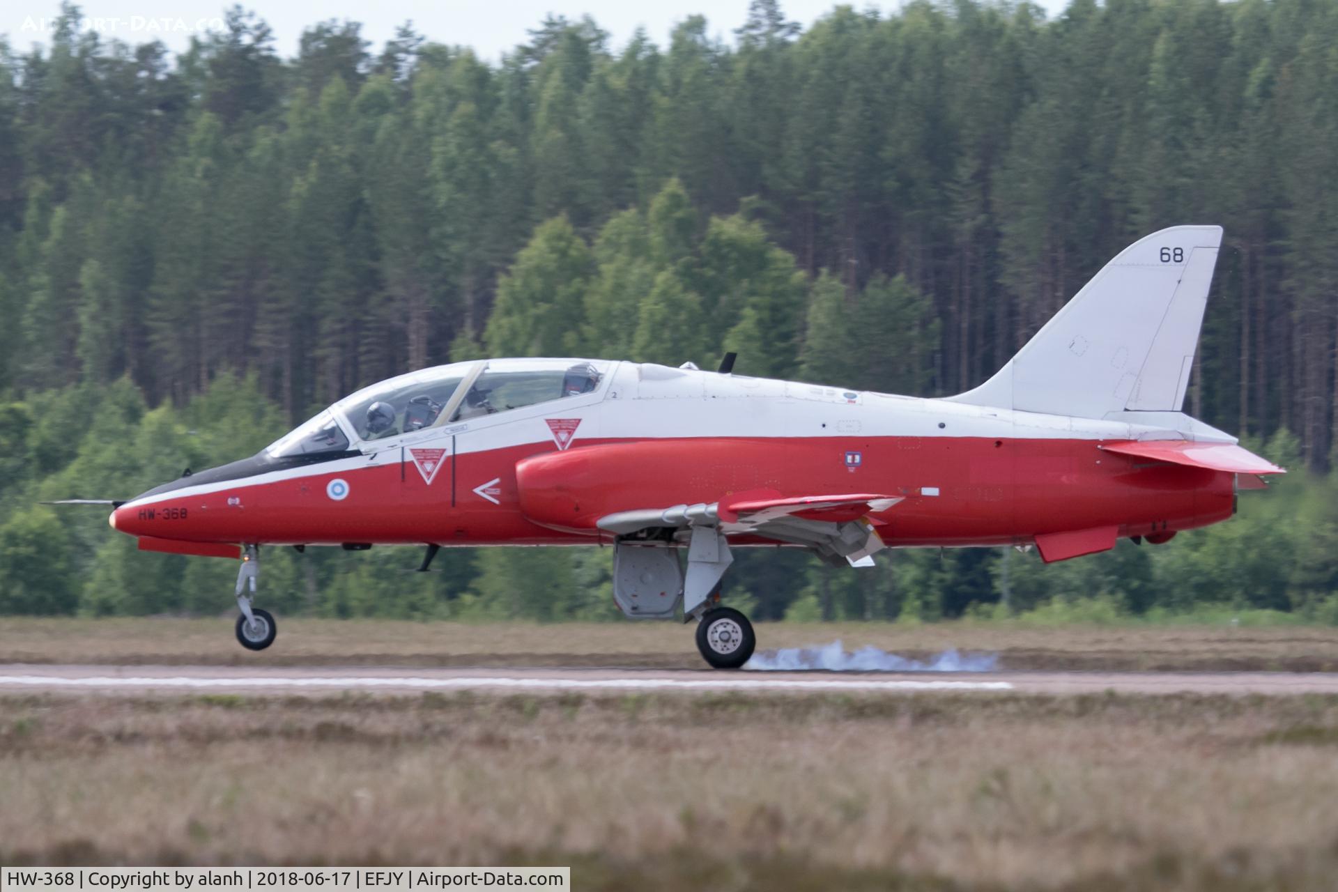 HW-368, British Aerospace Hawk T.66 C/N 346/SW011, Landing after display at the 100th Anniversary of the Finnish Air Force airshow
