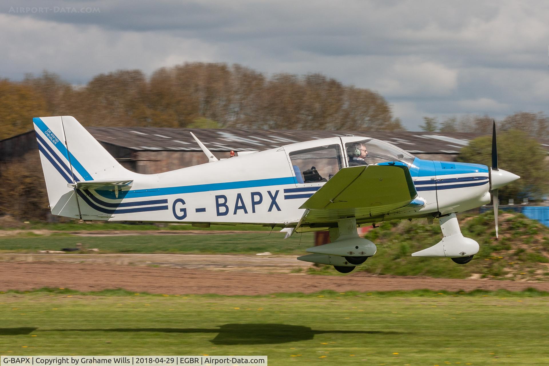 G-BAPX, 1972 Robin DR-400-160 Chevalier C/N 789, Robin DR400/160 G-BAPX White Rose Aviators Breighton 29/4/18