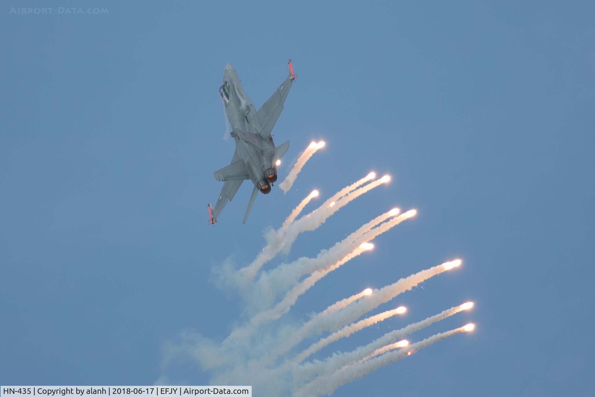 HN-435, McDonnell Douglas F-18C Hornet C/N 1443, Displaying at the 100th Anniversary of the Finnish Air Force airshow