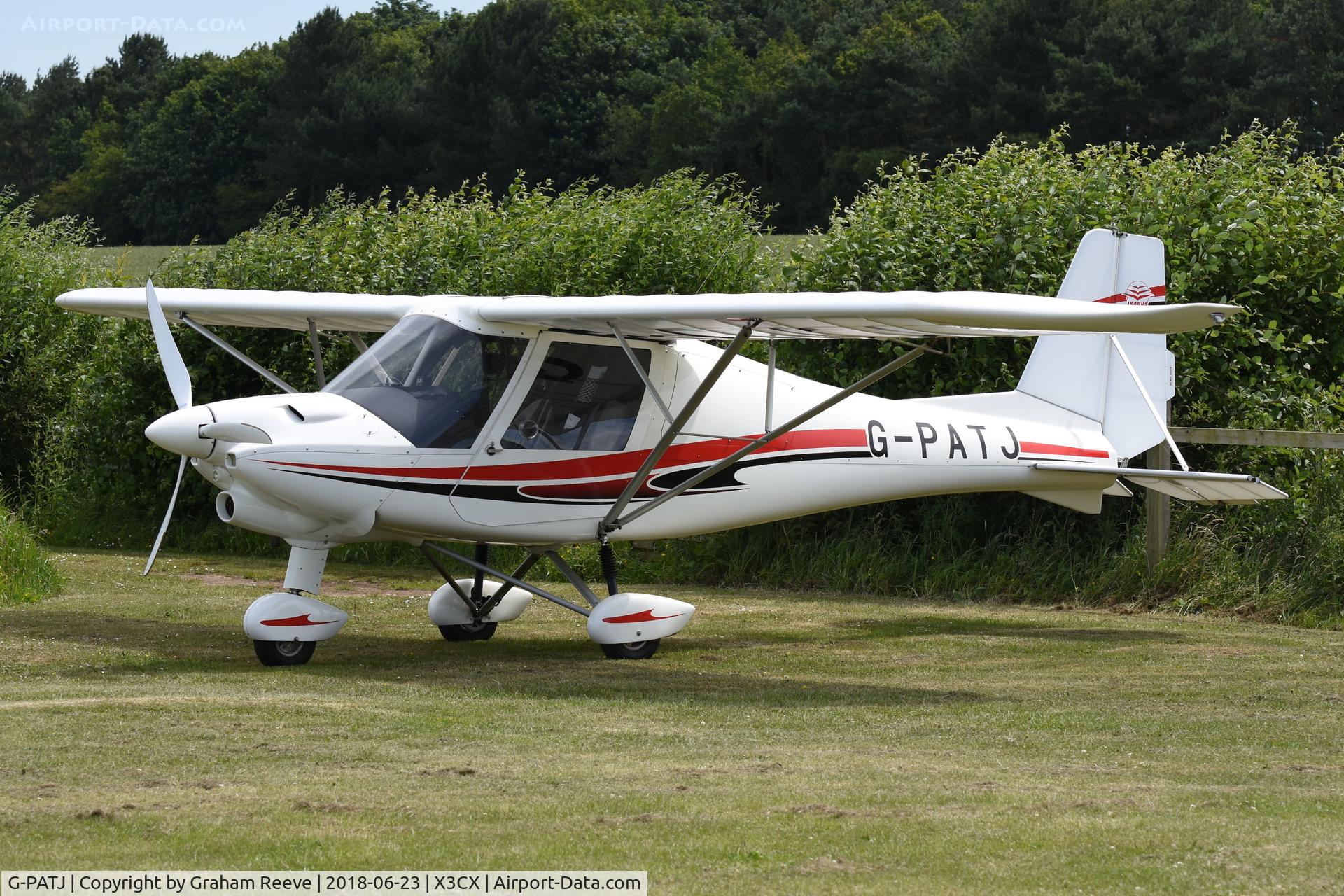 G-PATJ, 2015 Comco Ikarus C42 FB80 Bravo C/N 1509-7421, Parked at Northrepps.