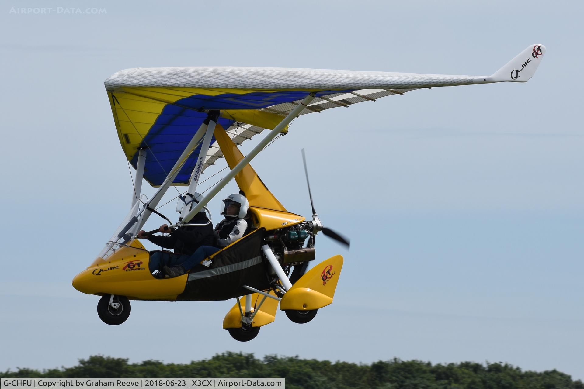 G-CHFU, 2012 P&M Aviation Quik GTR C/N 8612, Landing at Northrepps.