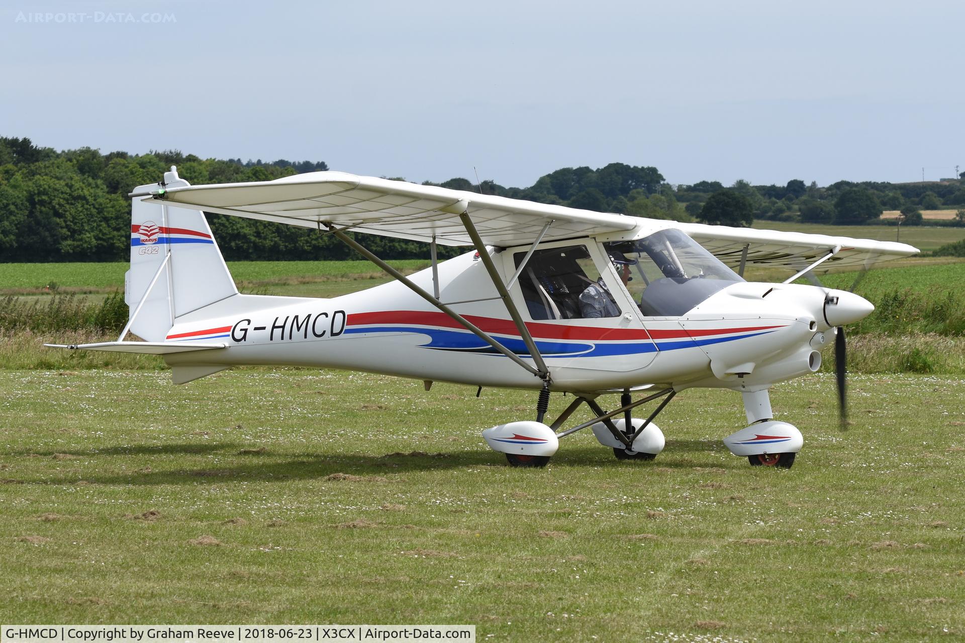 G-HMCD, 2011 Comco Ikarus C42 FB80 Bravo C/N 1103-7142, Just landed at Northrepps.