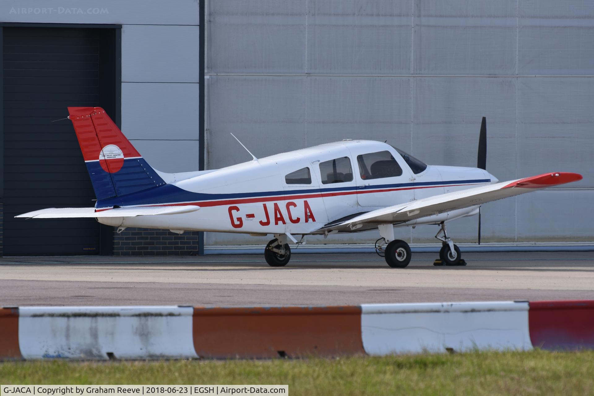 G-JACA, 2001 Piper PA-28-161 Warrior II C/N 28-42139, Parked at Norwich.