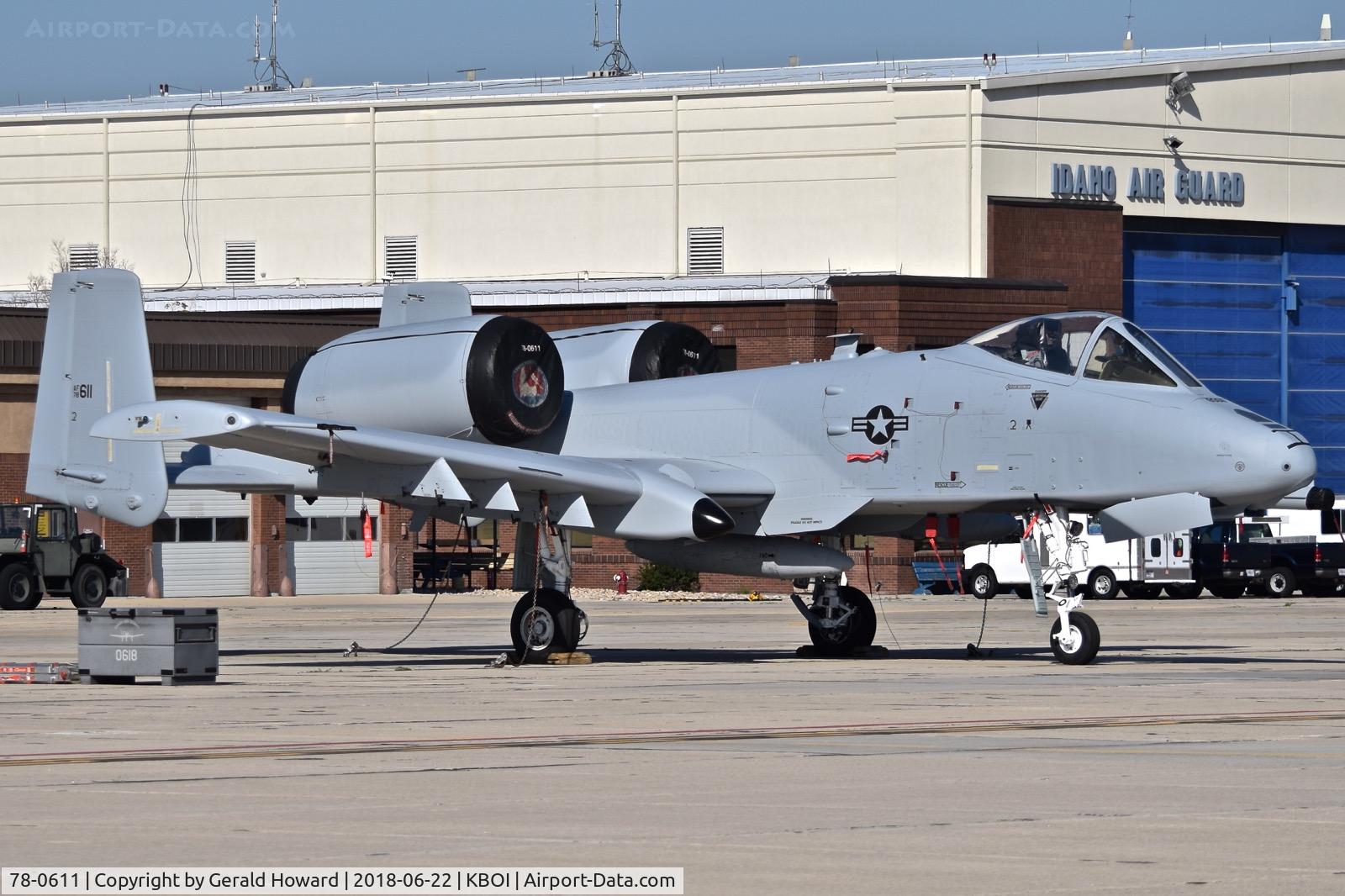 78-0611, 1978 Fairchild Republic A-10C Thunderbolt II C/N A10-0231, Back from the shops and lost all it's markings. Plane Jane A-10C.  190th Fighter Sq., 124th Fighter Wing, Idaho ANG.