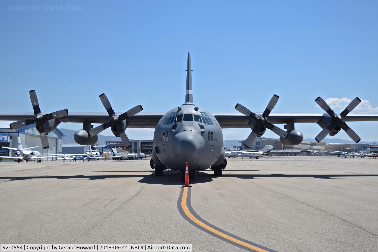 92-0554, 1992 Lockheed C-130H Hercules C/N 382-5352, Parked on the north GA ramp. 152nd Air Wing, NV ANG, Reno, NV.