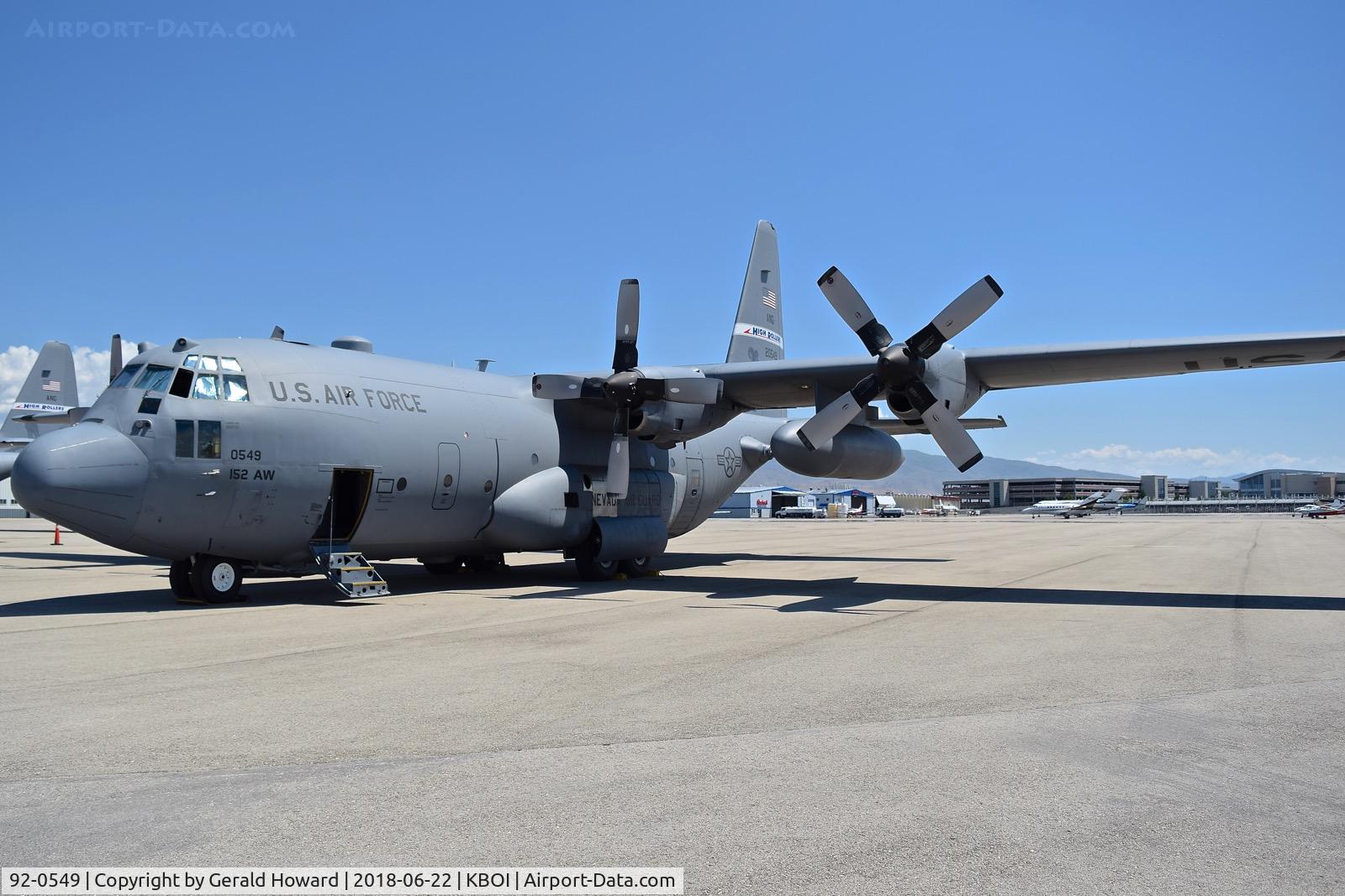 92-0549, 1992 Lockheed C-130H Hercules C/N 382-5337, 152nd AW, Nevada ANG, Reno, NV.