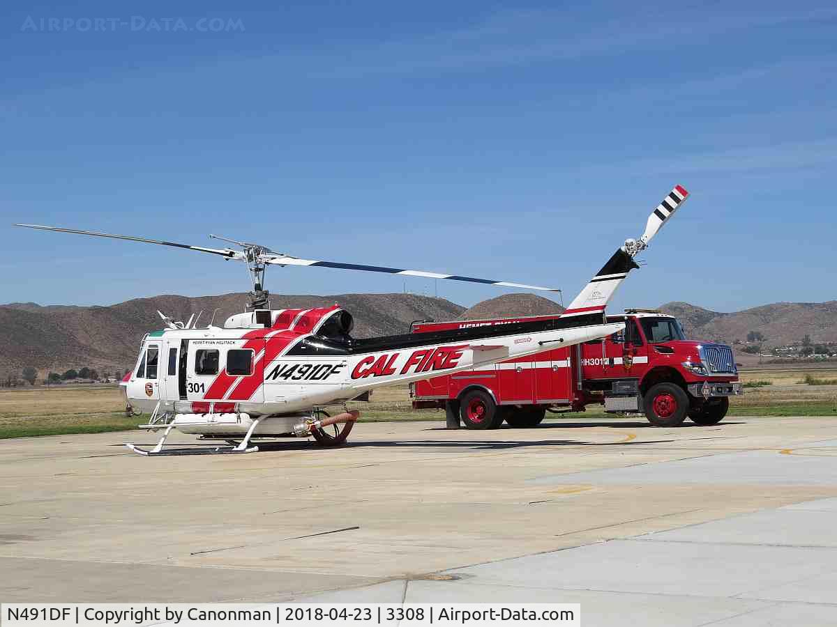 N491DF, 1970 Bell EH-1H Iroquois C/N 12146, Parked
