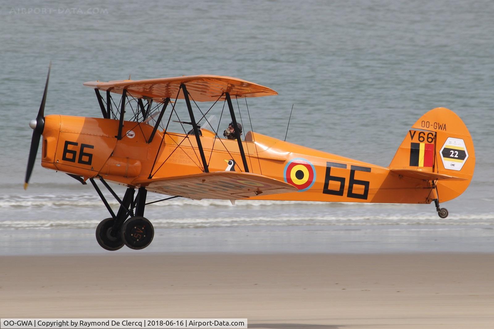 OO-GWA, 1947 Stampe-Vertongen SV-4C C/N 478, Zoute Air Trophy, STOL competition on the beach at Knokke-Heist.