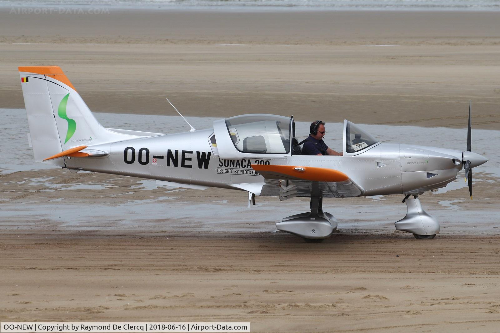 OO-NEW, 2017 Sonaca S200 C/N FTA2, On the Beach at Knokke-Heist during the Zoute Air Trophy.