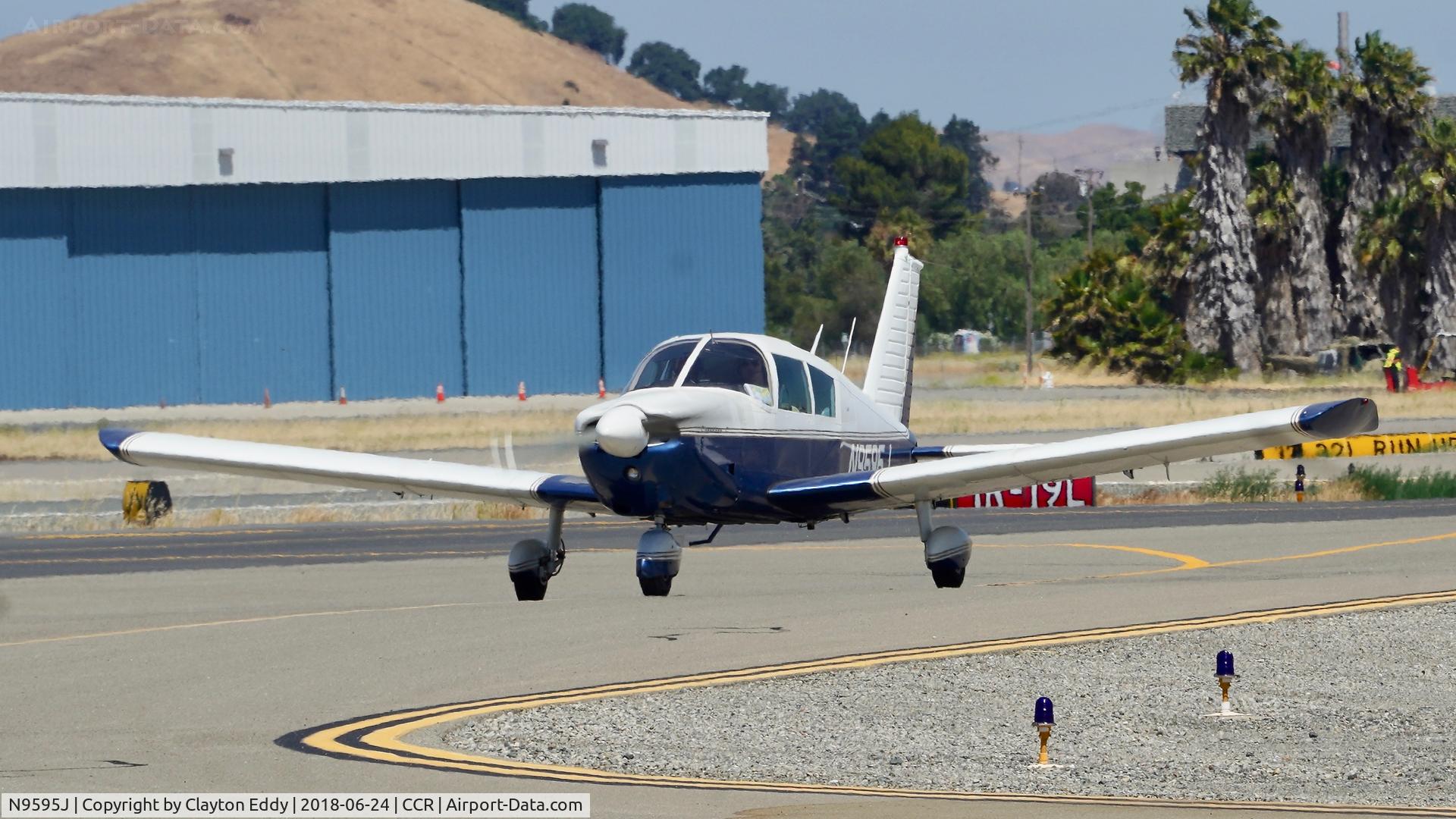 N9595J, 1966 Piper PA-28-180 C/N 28-3741, Buchanan Field Concord California 2018.