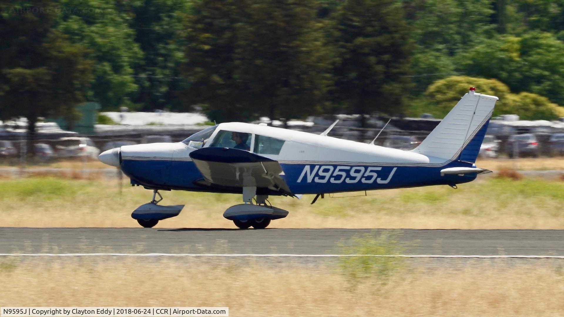 N9595J, 1966 Piper PA-28-180 C/N 28-3741, Buchanan Field Concord California 2018.