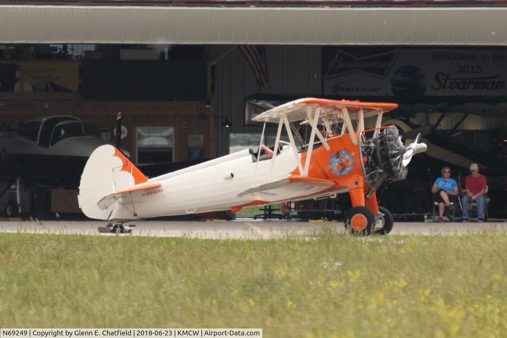 N69249, 1943 Boeing B75N1 C/N 75-6665, Testing new prop. N23-3 07061