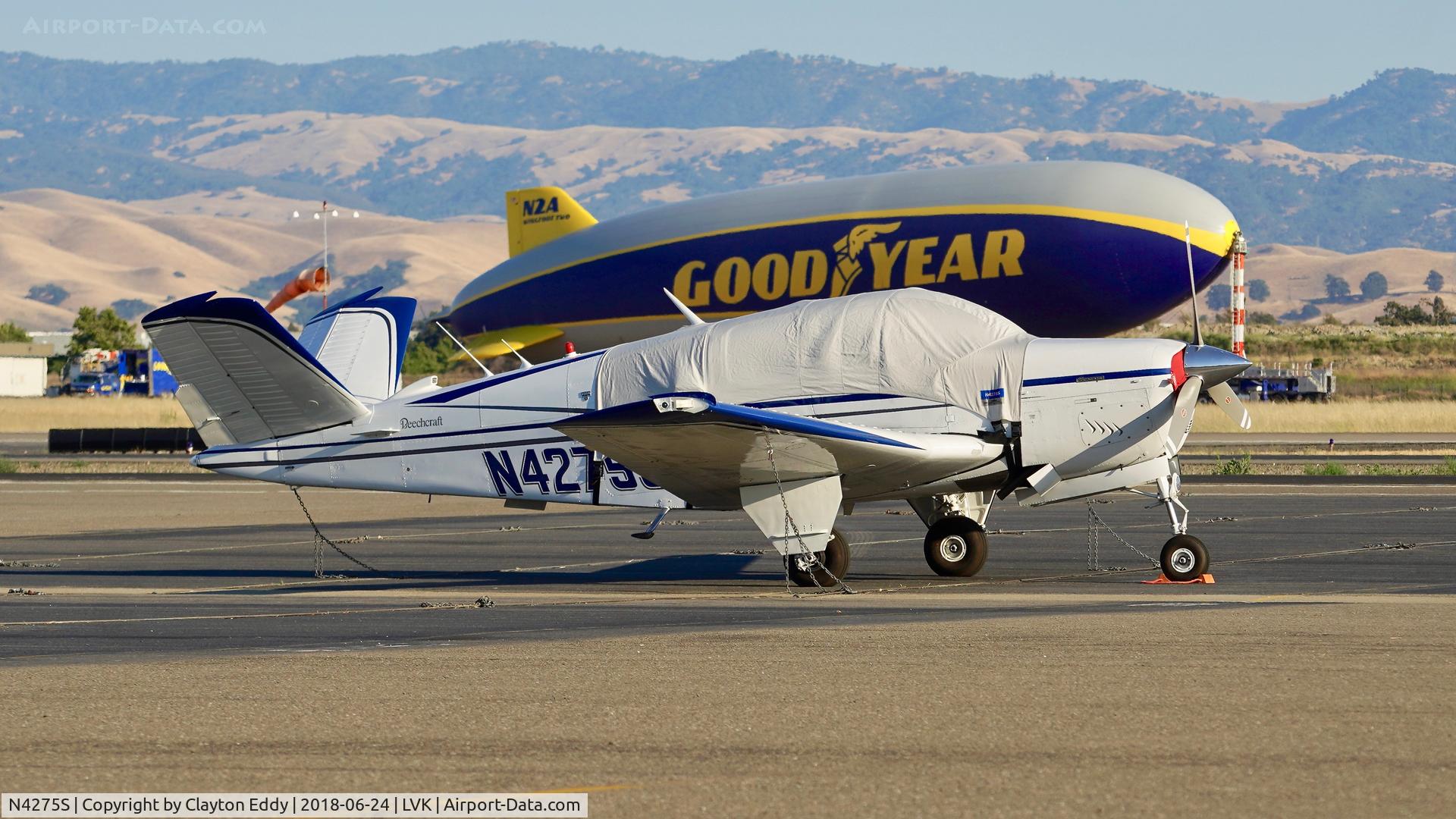 N4275S, 1977 Beech V35B Bonanza C/N D-9961, Livermore Airport California 2018.