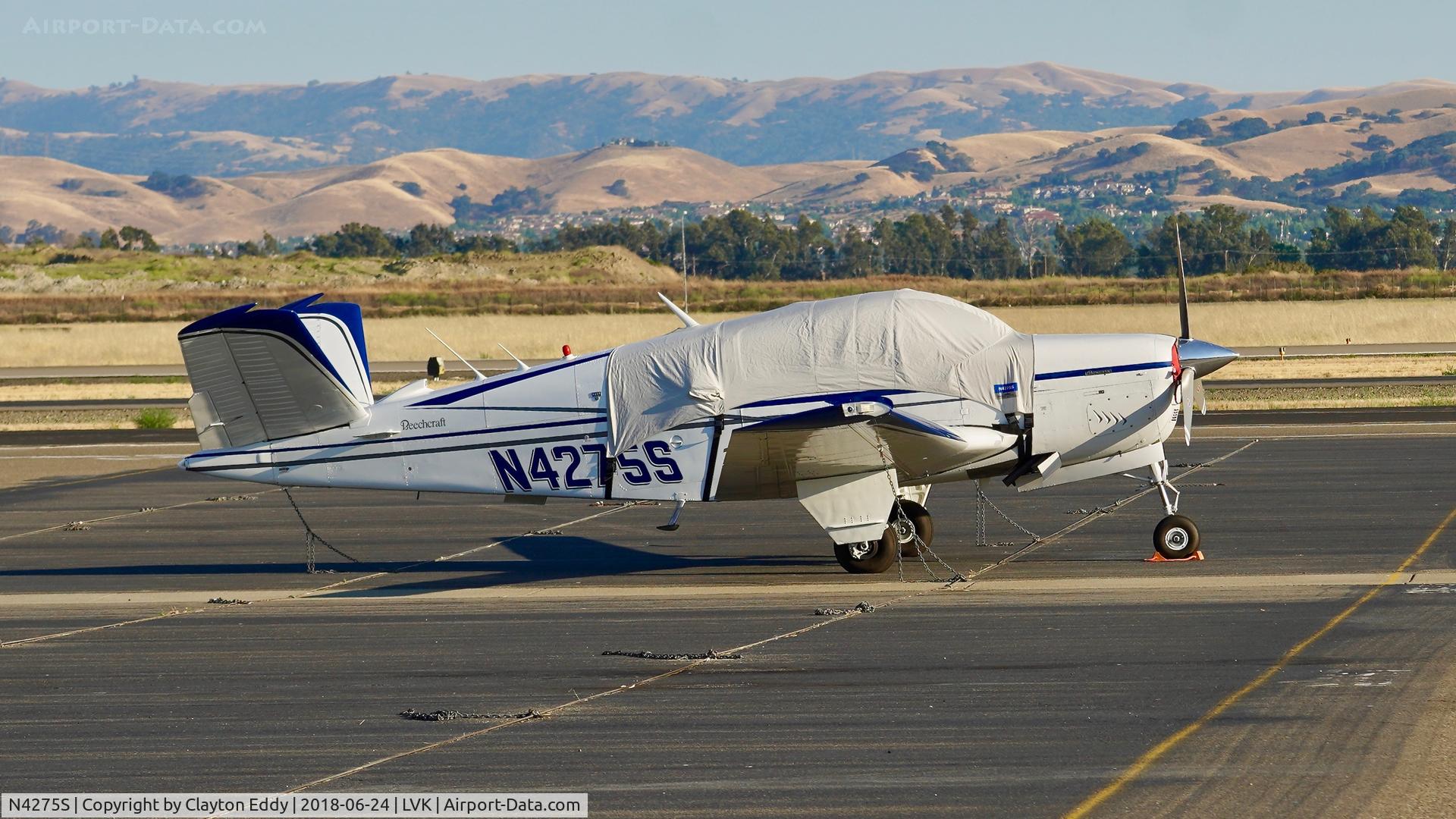 N4275S, 1977 Beech V35B Bonanza C/N D-9961, Livermore Airport California 2018.