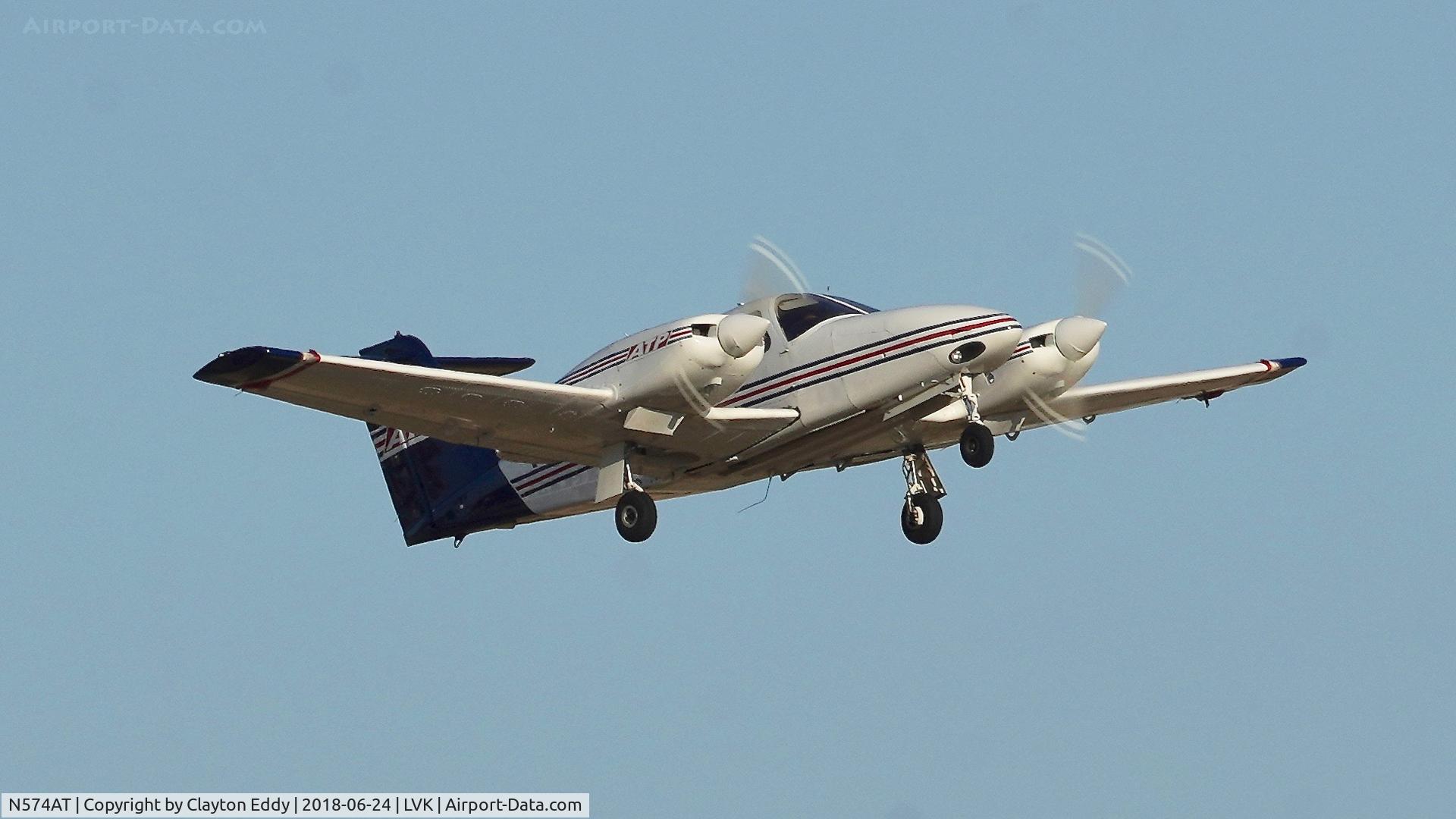 N574AT, 2005 Piper PA-44-180 Seminole C/N 4496199, Livermore Airport California 2018.
