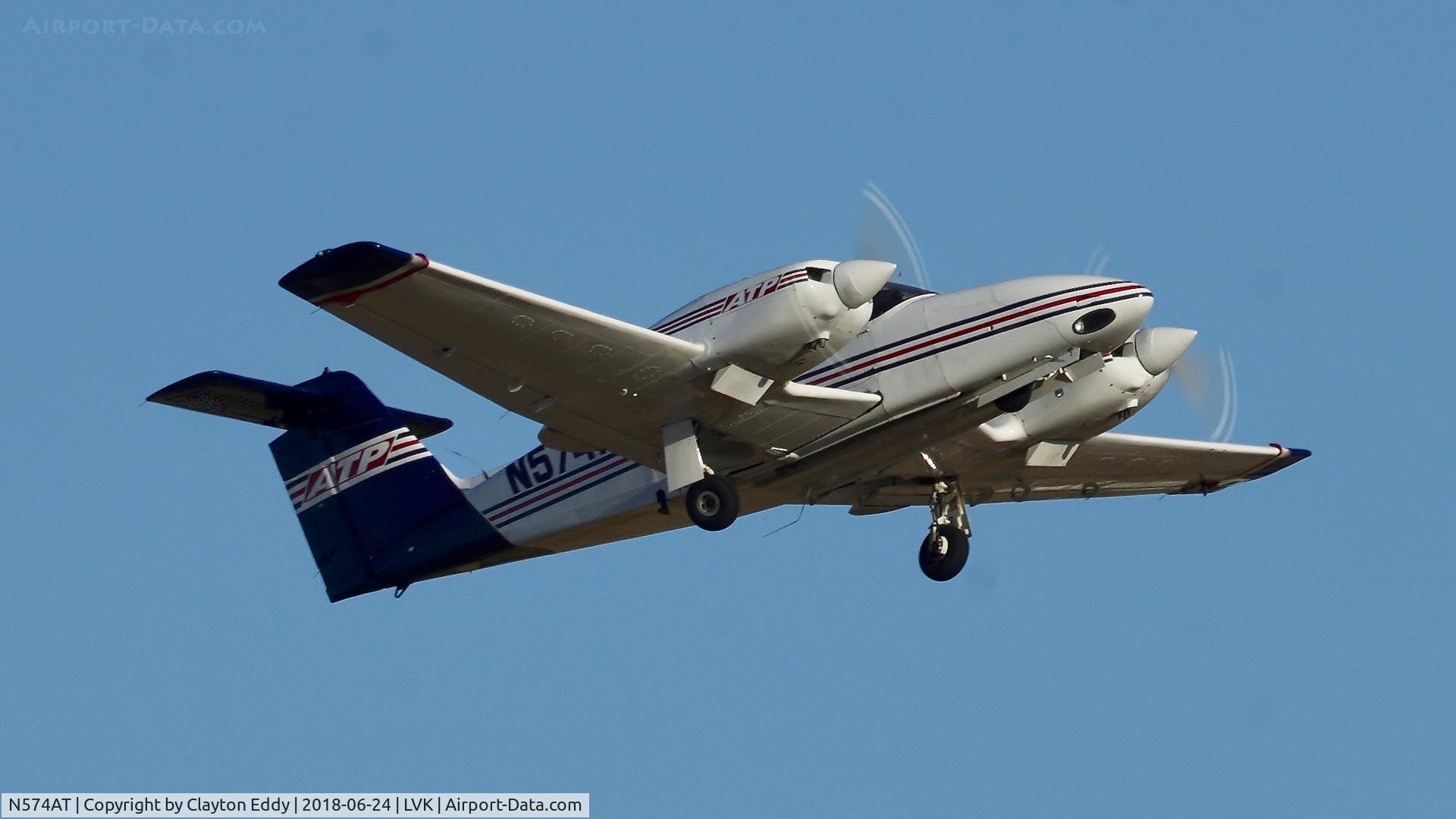 N574AT, 2005 Piper PA-44-180 Seminole C/N 4496199, Livermore Airport California 2018.