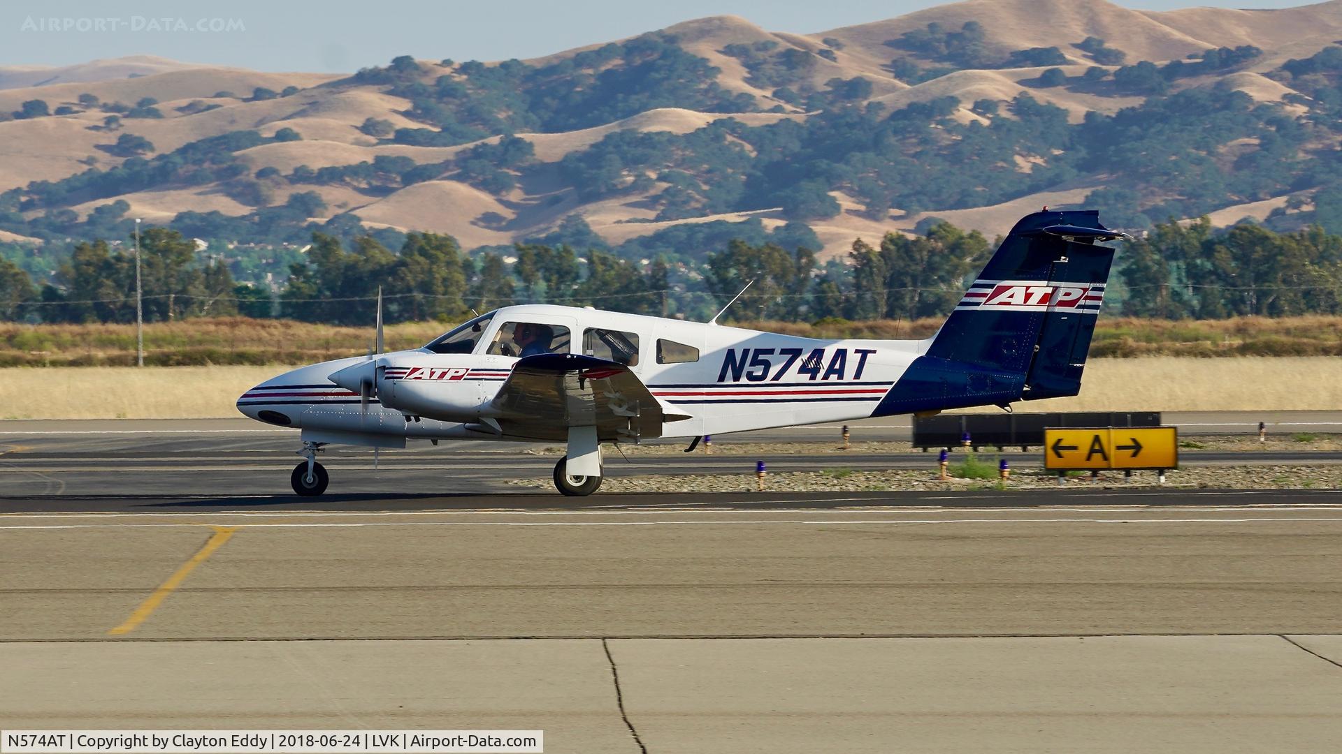 N574AT, 2005 Piper PA-44-180 Seminole C/N 4496199, Livermore Airport California 2018.