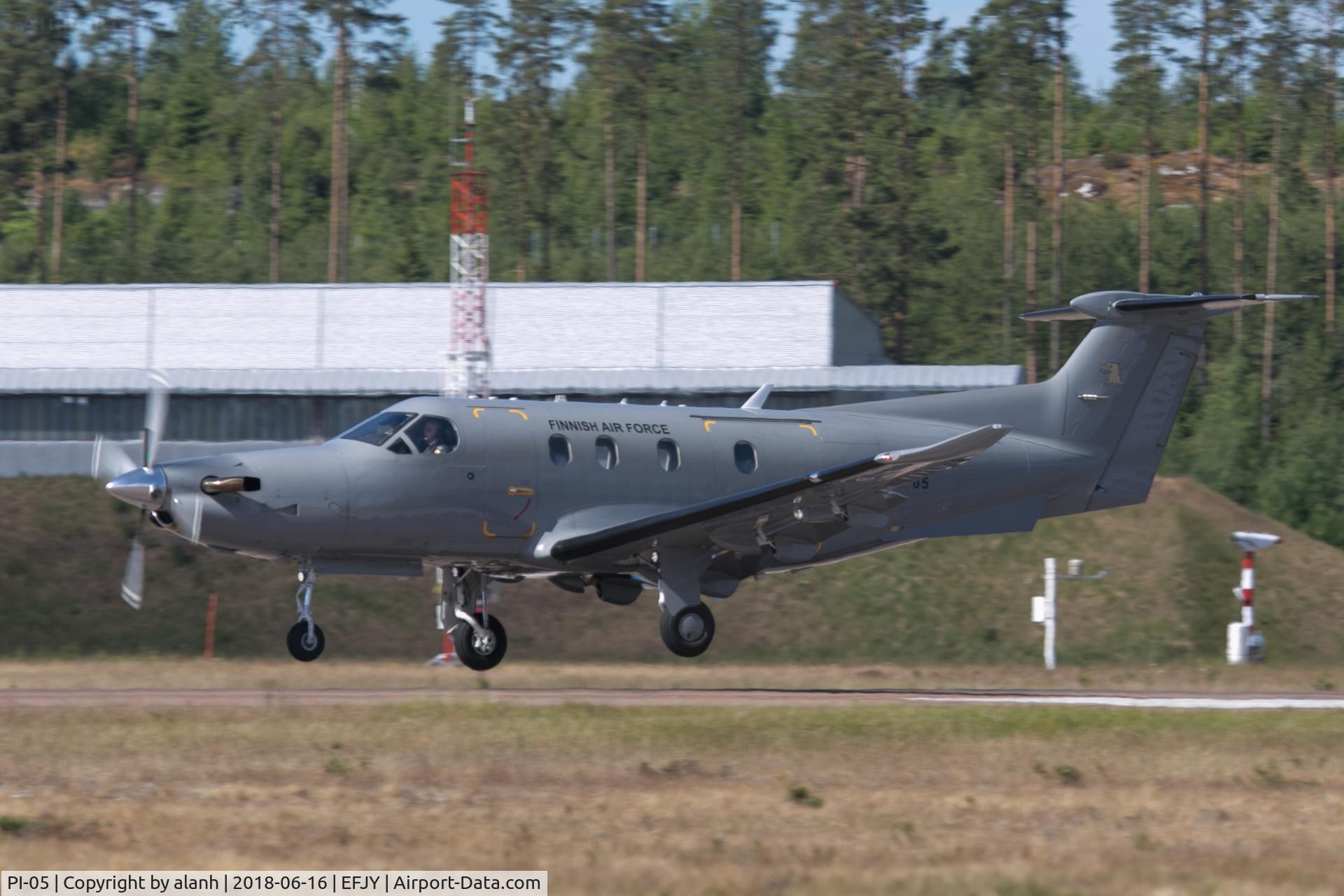 PI-05, 2010 Pilatus PC-12/47E C/N 1217, Landing at the 100th Anniversary of the Finnish Air Force airshow