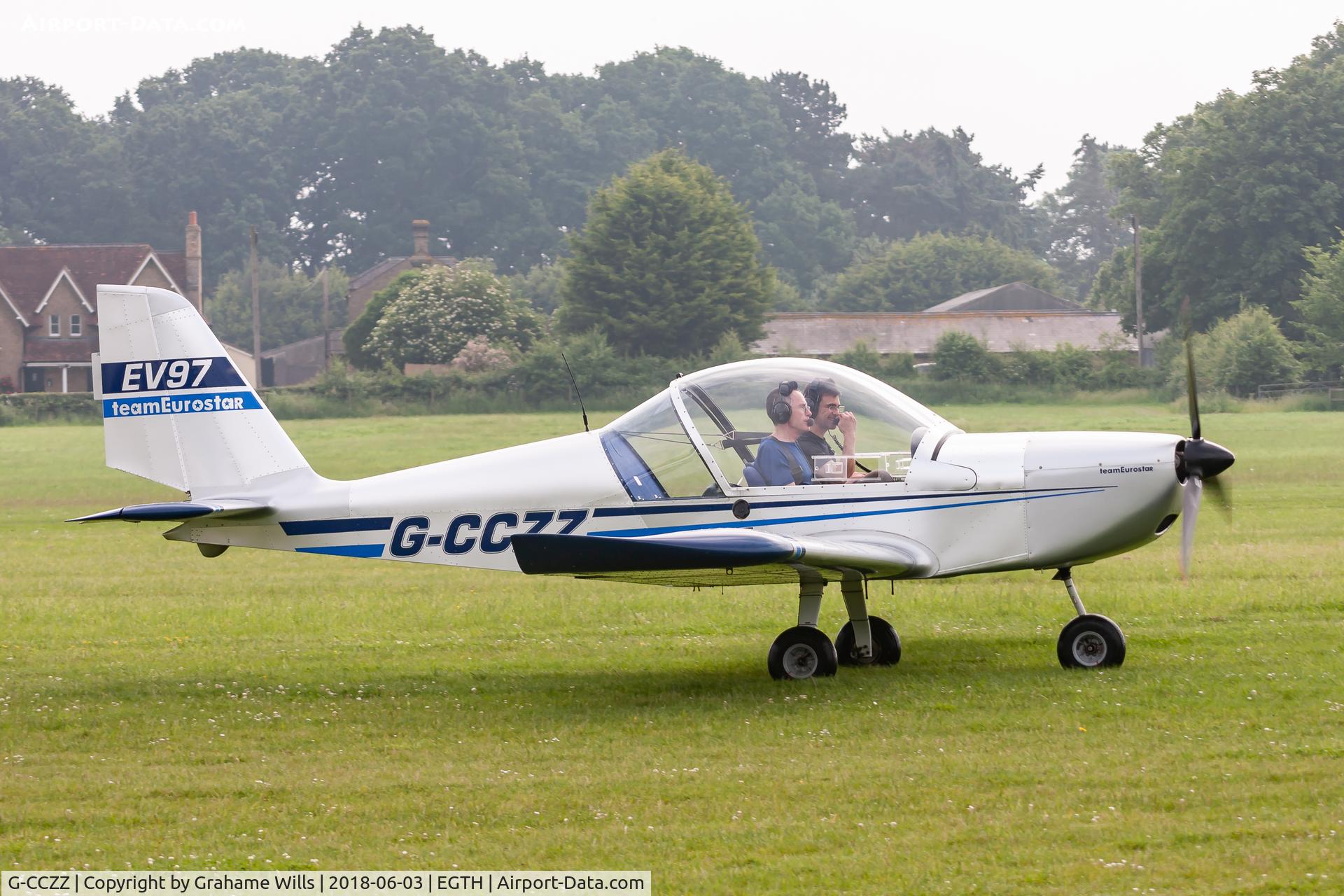 G-CCZZ, 2004 Aerotechnik EV-97 Eurostar C/N PFA 315-14158, Aerotechnik EV-97 Eurostar G-CCZZ Old Warden 3/6/18