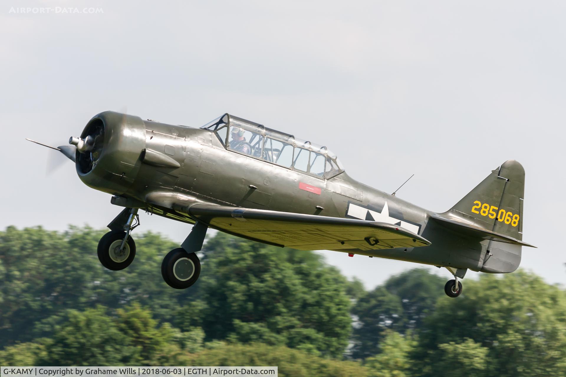 G-KAMY, North American AT-6D Harvard III C/N 88-16849 (42-85068), North American AT-6D Texan 285068 (G-KAMY) Kennet Aviation Old Warden 3/6/18