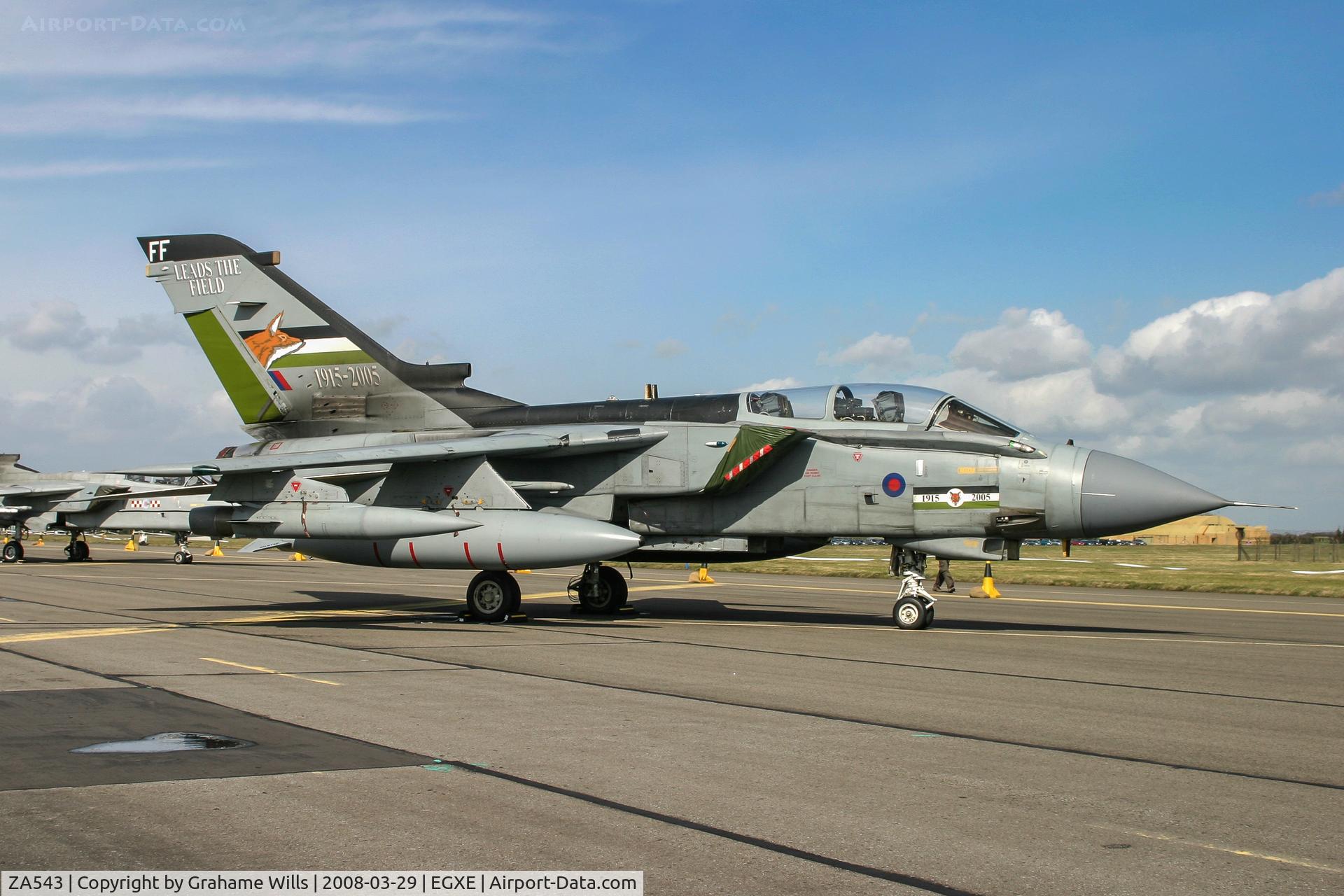 ZA543, 1981 Panavia Tornado GR.4 C/N 052/BS013/3027, Panavia Tornado GR4 ZA543/FF 12 Sqd Leeming 29/3/08, special anniversary markings