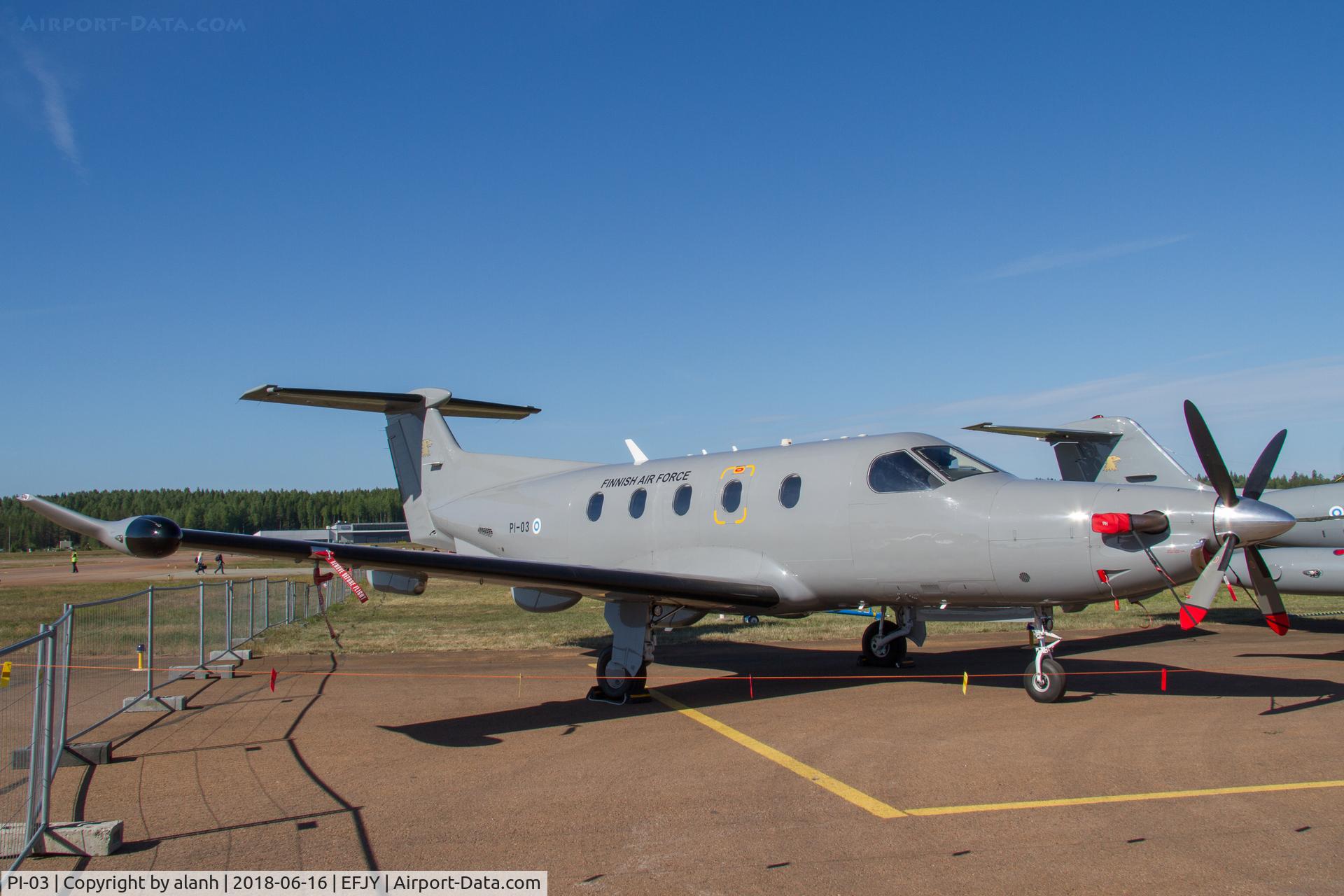 PI-03, 2010 Pilatus PC-12/47E C/N 1213, Static display at the 100th Anniversary of the Finnish Air Force airshow