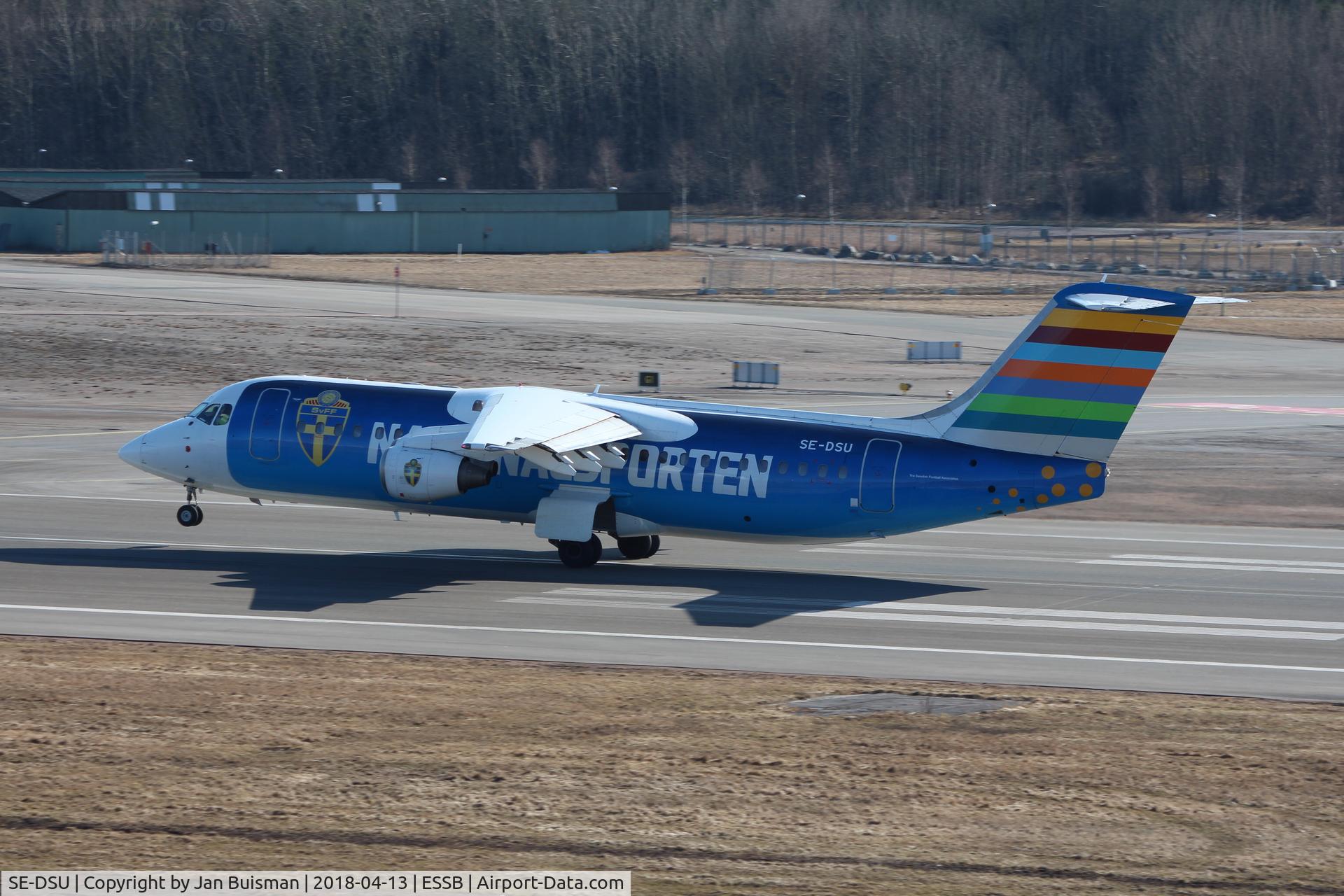 SE-DSU, 1994 British Aerospace Avro 146-RJ100 C/N E3248, BRA, Nationalsporten livery