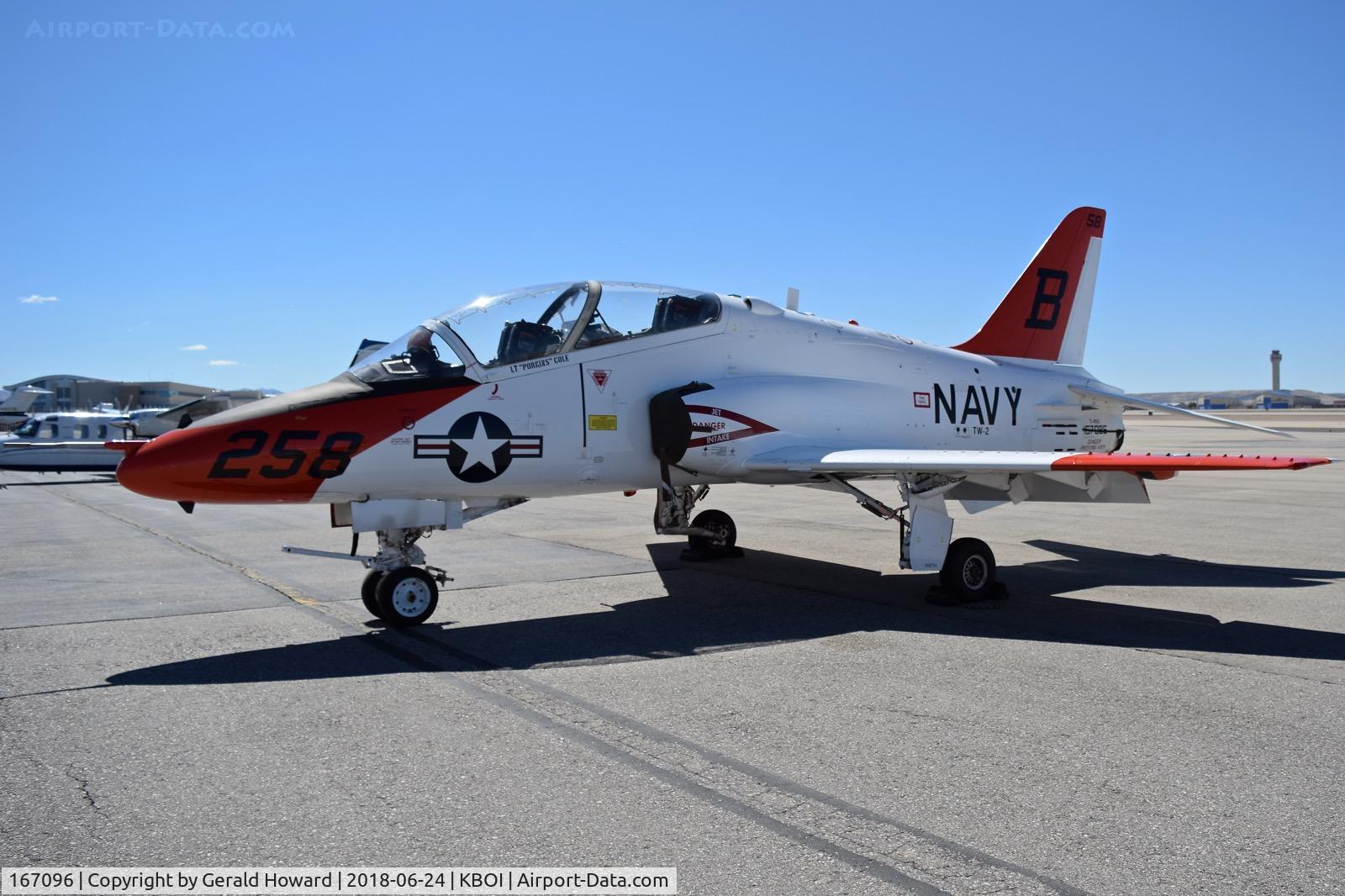 167096, Boeing T-45C Goshawk C/N C128, Parked on the North GA ramp. TW-2, NAS Kingsville, TX,