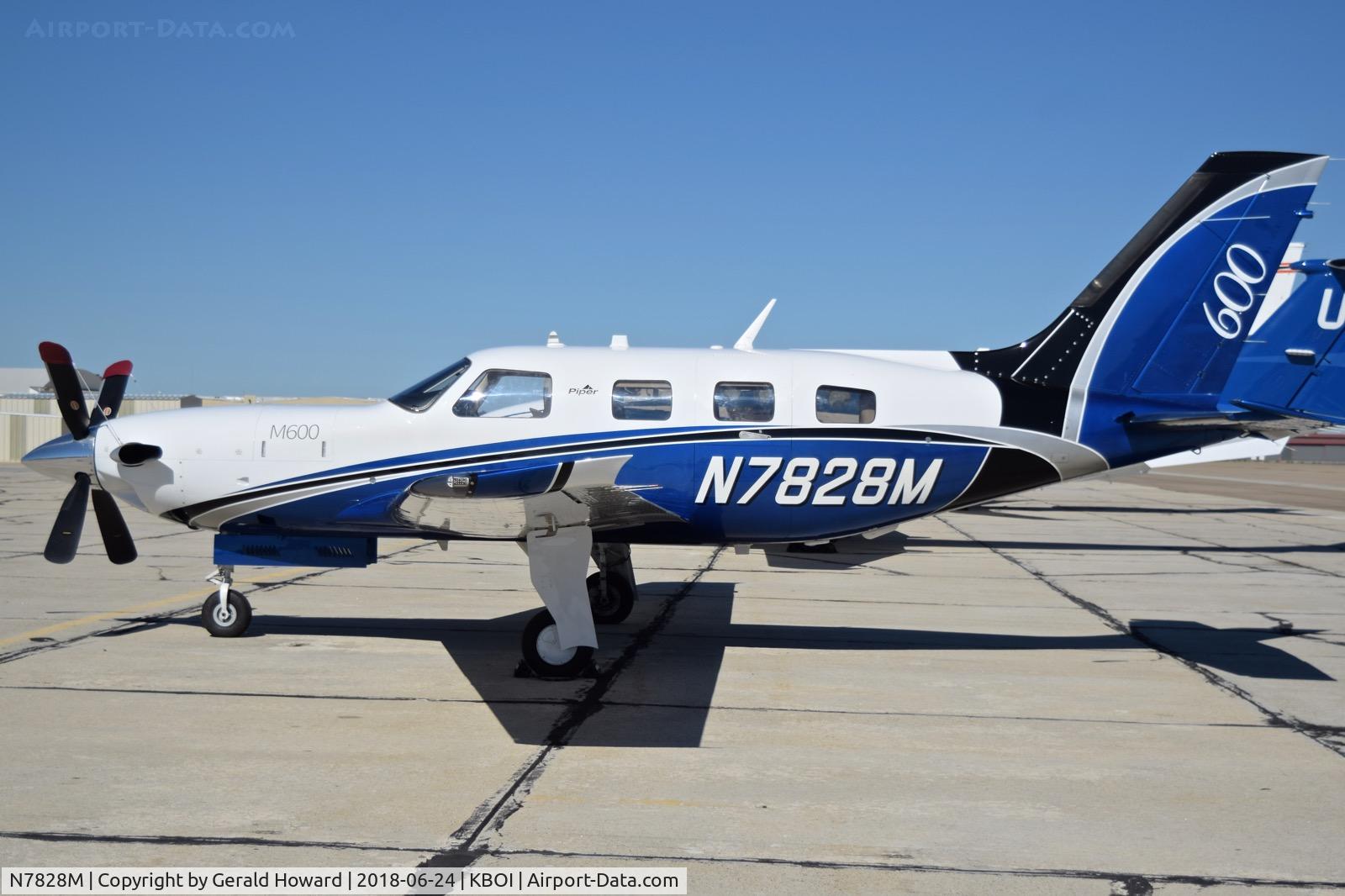 N7828M, 2016 Piper PA-46-600TP C/N 4698009, Parked on the south GA ramp.