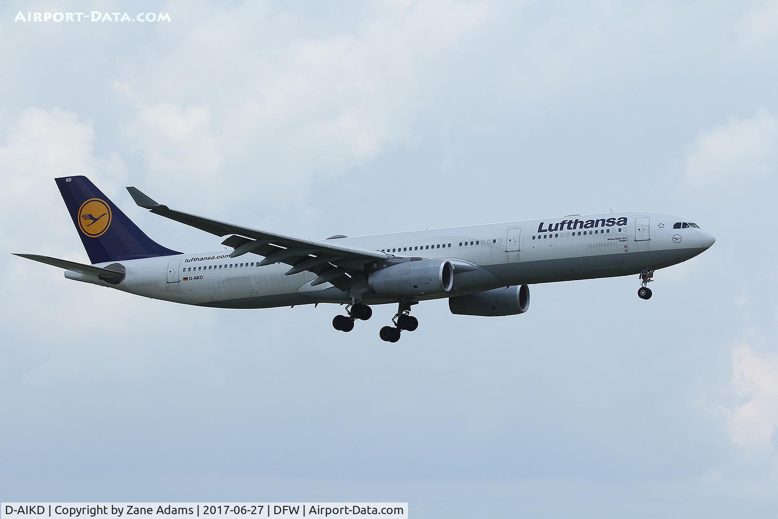 D-AIKD, 2004 Airbus A330-343X C/N 629, Arriving at DFW Airport