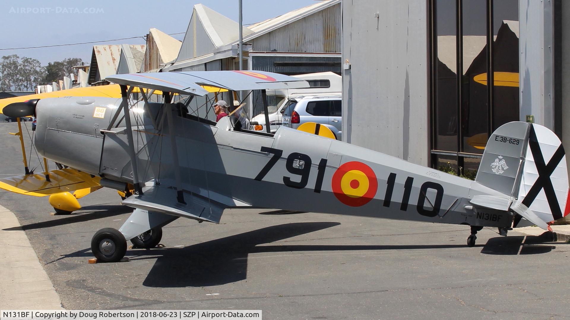 N131BF, 1963 CASA 1-131 Jungmann C/N E3B-629, 1939 C.A.S.A. 1.131 JUNGMANN, E.N.M.A. GIV series