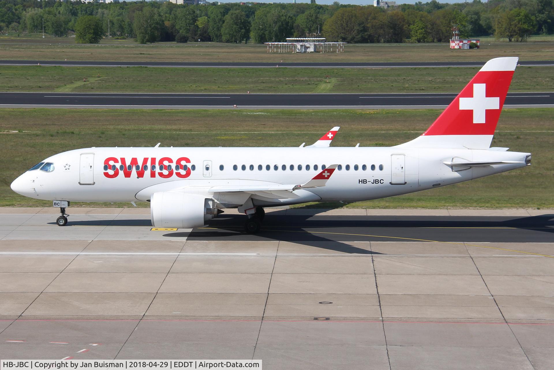 HB-JBC, 2016 Bombardier CSeries CS100 (BD-500-1A10) C/N 50012, Swiss