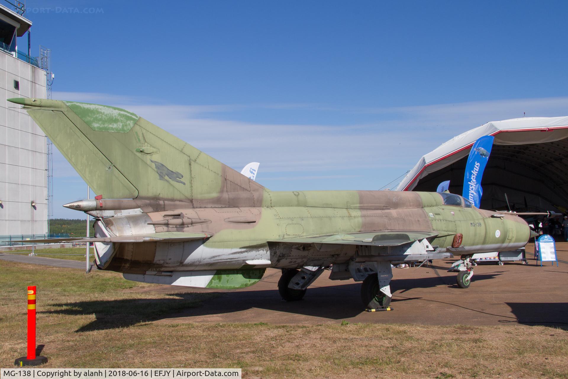 MG-138, Mikoyan-Gurevich MiG-21bis C/N N75084608, Part of the Central Finnish Aviation Museum display at the 100th Anniversary of the Finnish Air Force airshow