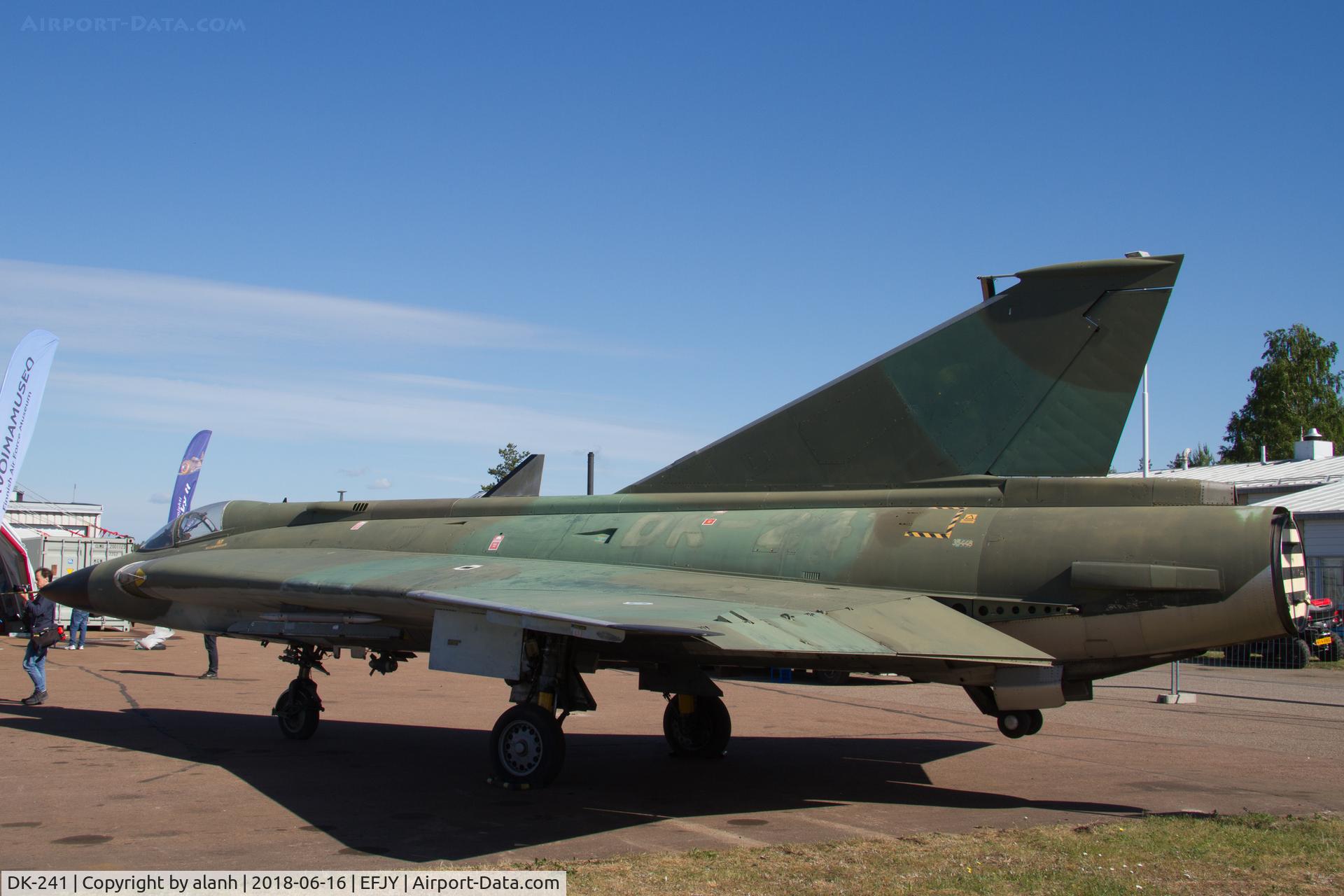 DK-241, Saab J-35XS Draken C/N 35-448, Part of the Central Finnish Aviation Museum display at the 100th Anniversary of the Finnish Air Force airshow